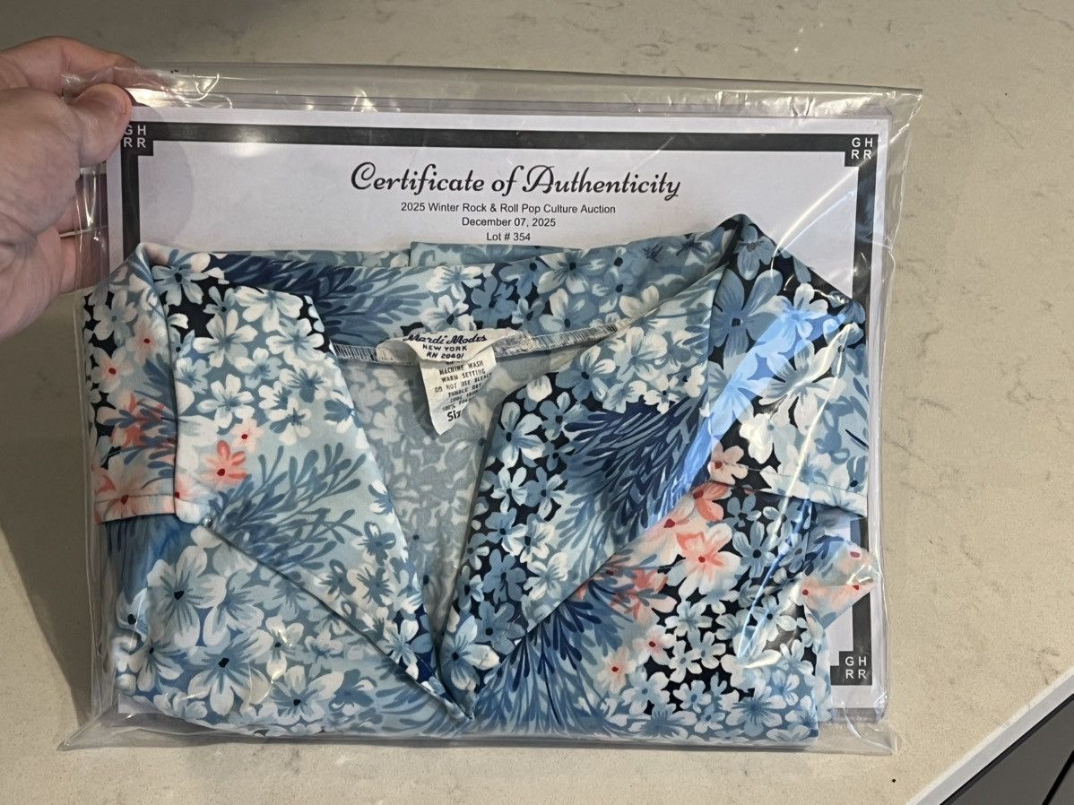 Jimi Hendrix Owned & Worn Open-Collar Hawaiian Shirt