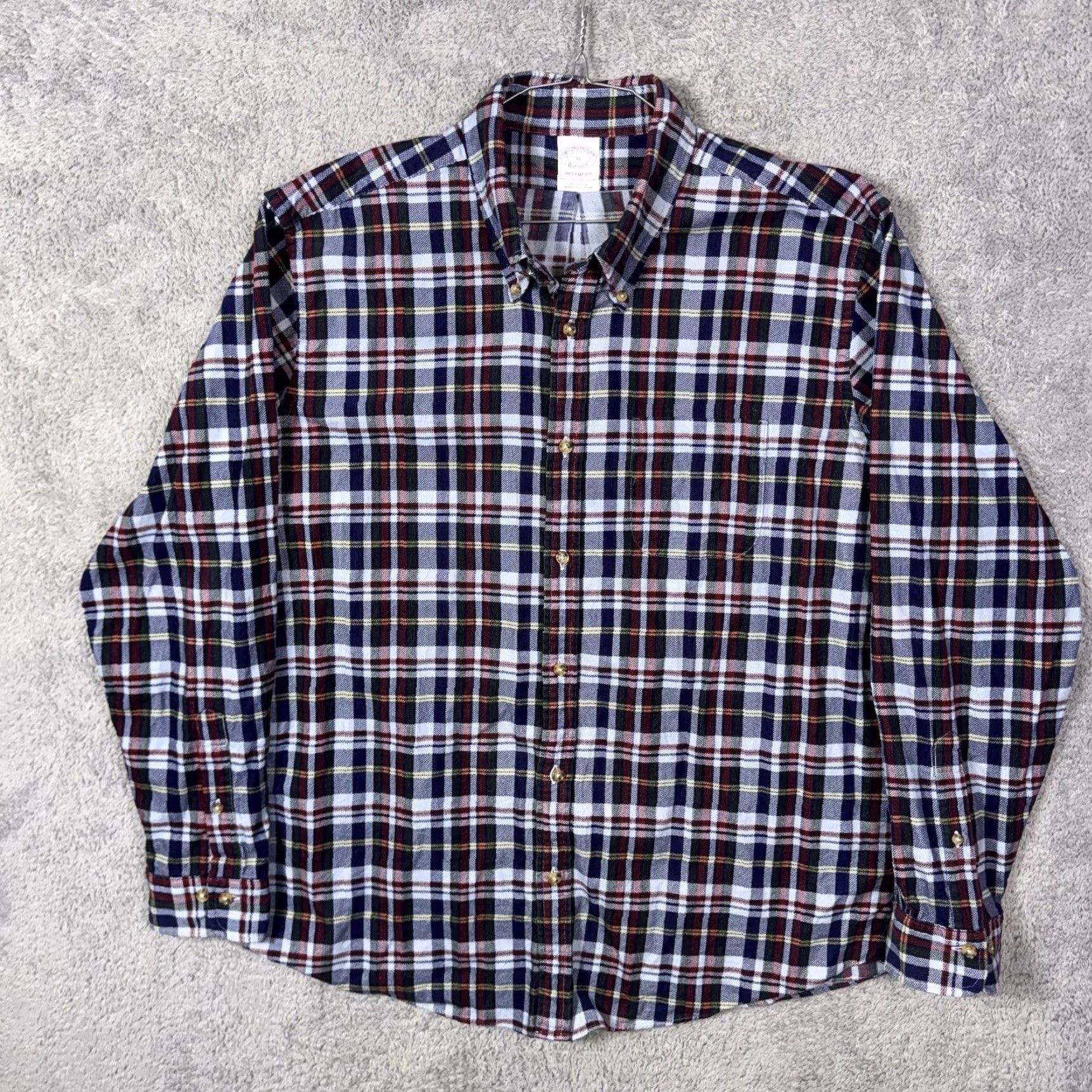 Brooks Brothers Brooks Brothers Corduroy Shirt Mens XL Multicolor Plaid 1818 Button-Up Long Sleeve Casual Regular Shirt Size US XL / EU 56 / 4 - 3 Thumbnail