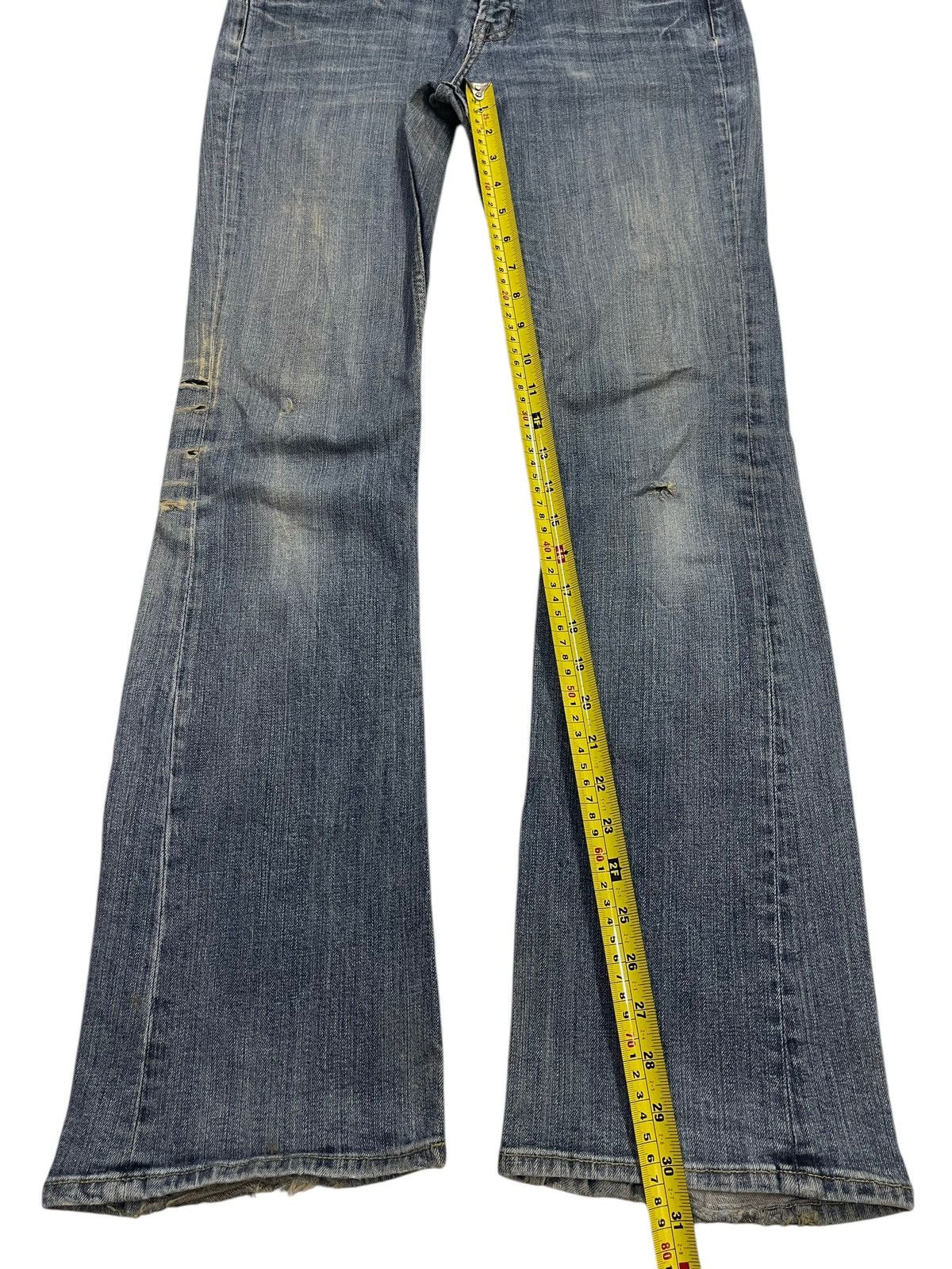 If Six Was Nine Vintage Japanese Brand Blue Faded Wash Style Flare Jeans Size US 32 / EU 48 - 13 Thumbnail