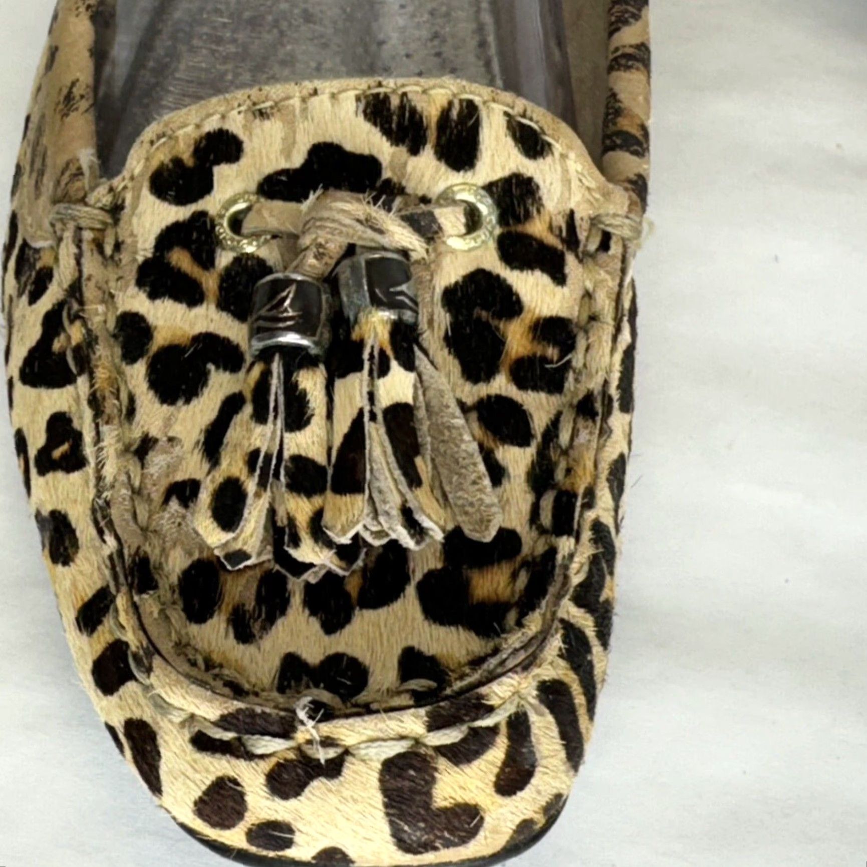 Sperry Sperry Top Sider Shoes Womens 7M Brown Leopard Calf Hair Tassel Leather Size M / US 6-8 / IT 42-44 - 5 Thumbnail