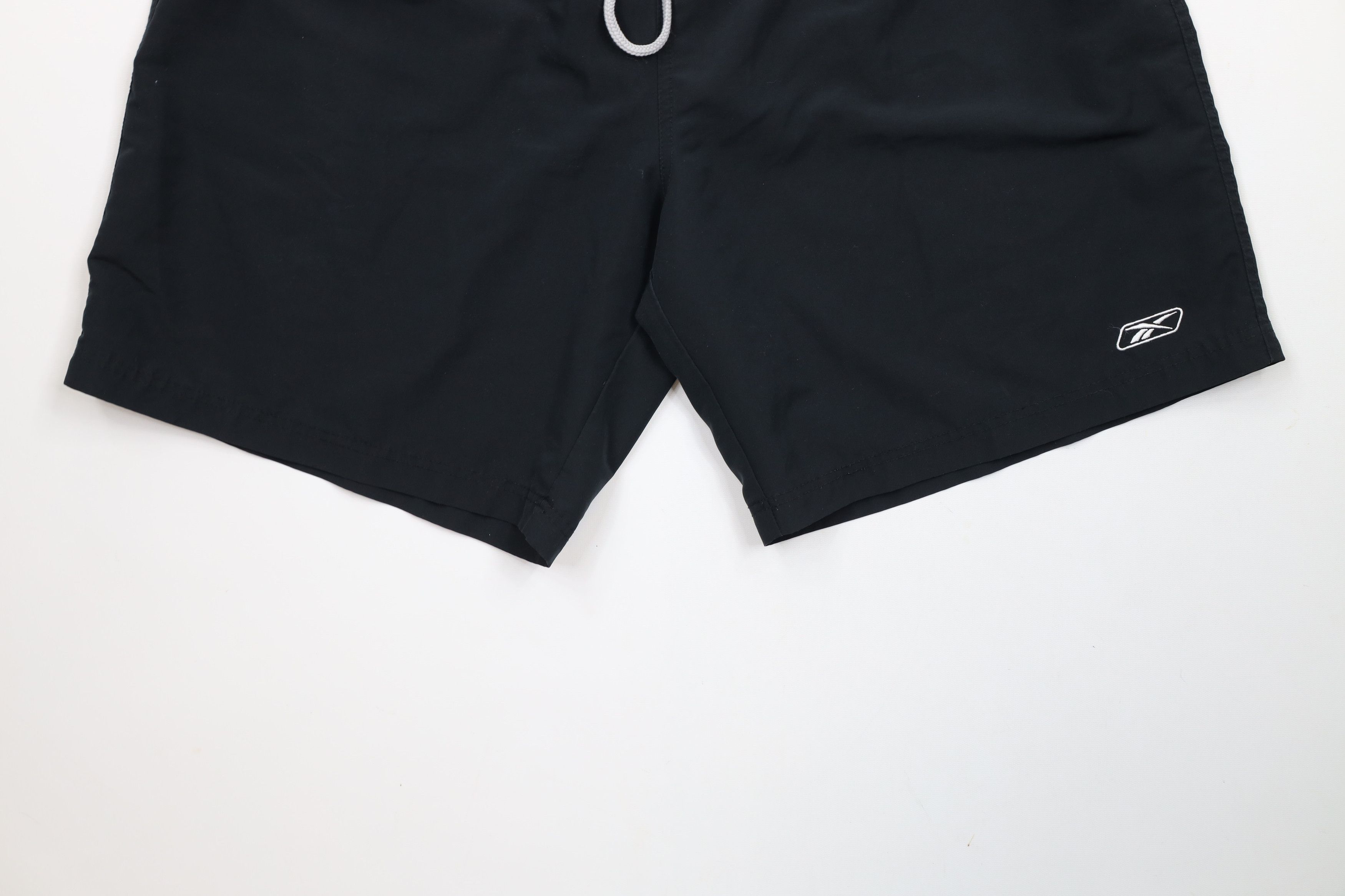Reebok × Vintage Vintage 90s Reebok Logo Above Knee Lined Shorts Black Size US 34 / EU 50 - 4 Thumbnail