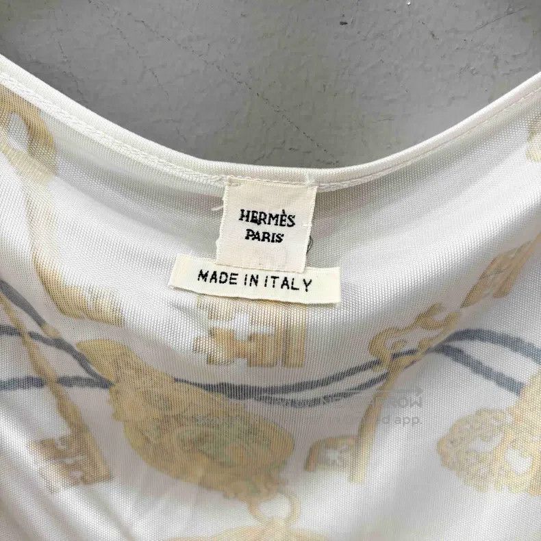 Hermes Hermes Gold Key Large Collar Short Sleeve Size XS / US 0-2 / IT 36-38 - 3 Thumbnail