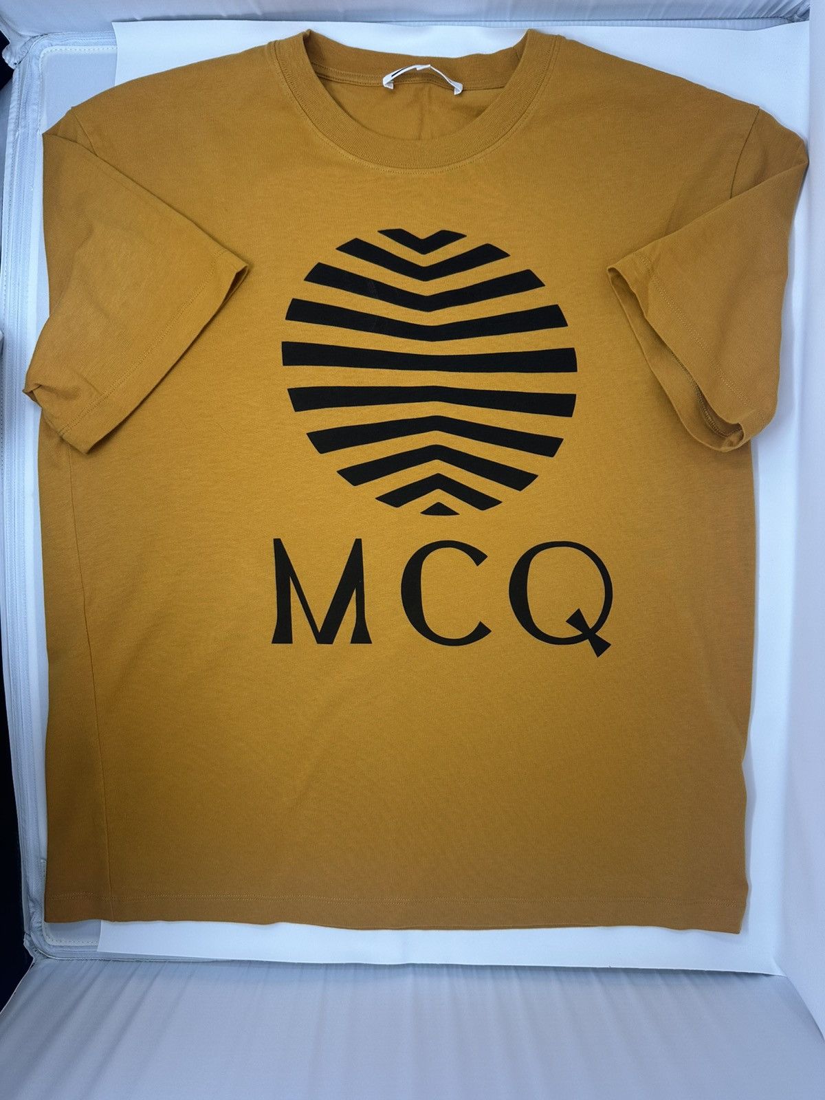 McQ Alexander McQueen MCQ by Alexander McQueen Mustard Logo Tee – XL Size US XL / EU 56 / 4 - 1 Thumbnail