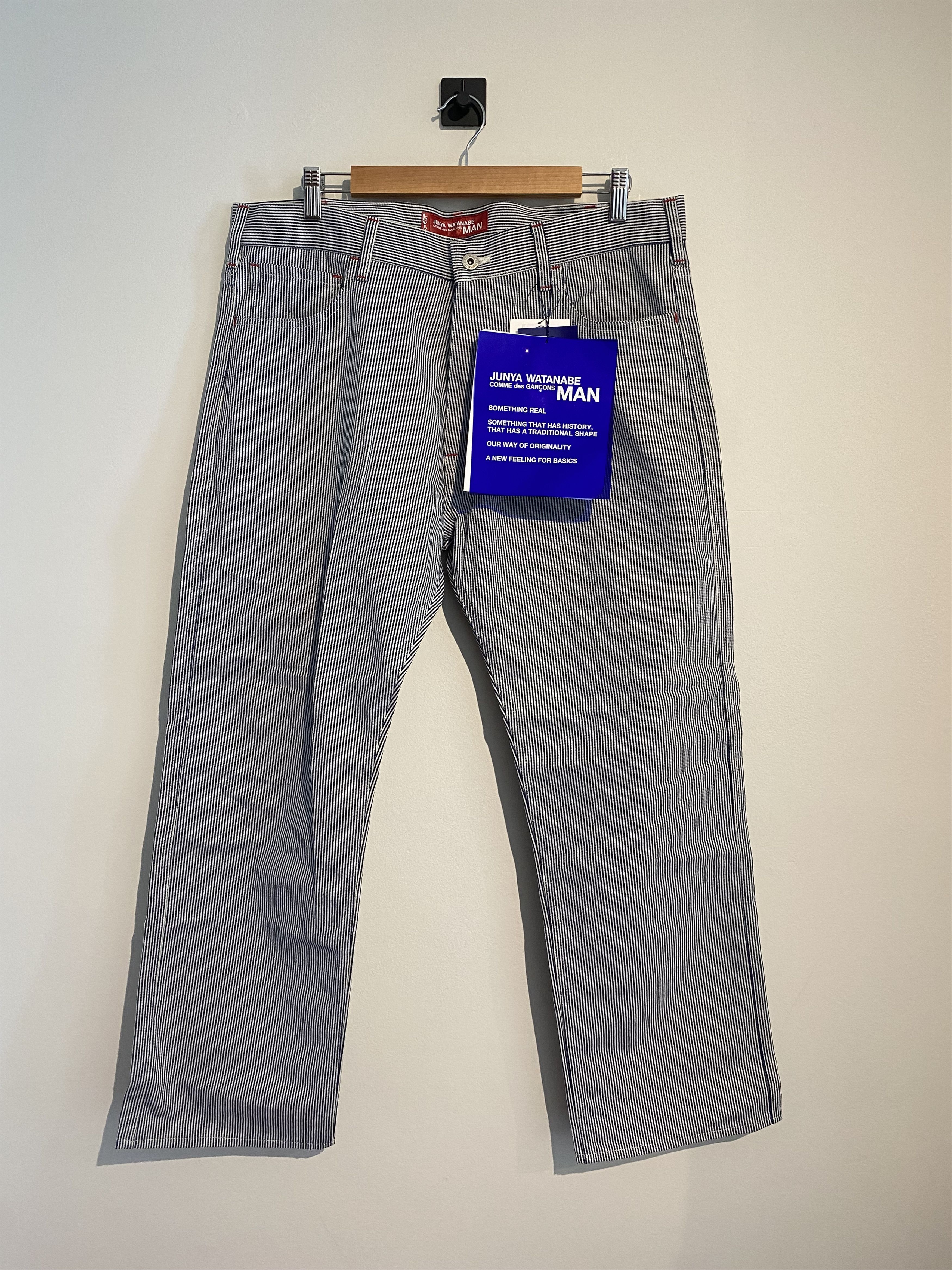 image of Comme Des Garcons x Junya Watanabe Man Cdg Levi's Striped Denim in Blue, Men's (Size 36)