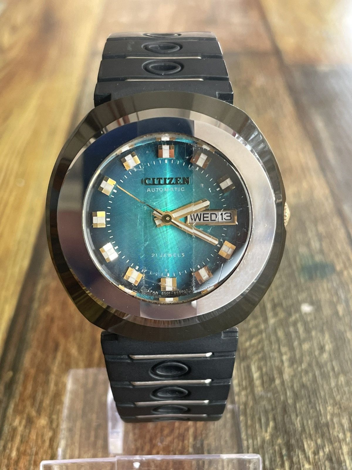 70's Citizen V2 Blua 6501 Ufo Automatic Watch Japan Working in Silver, Men's