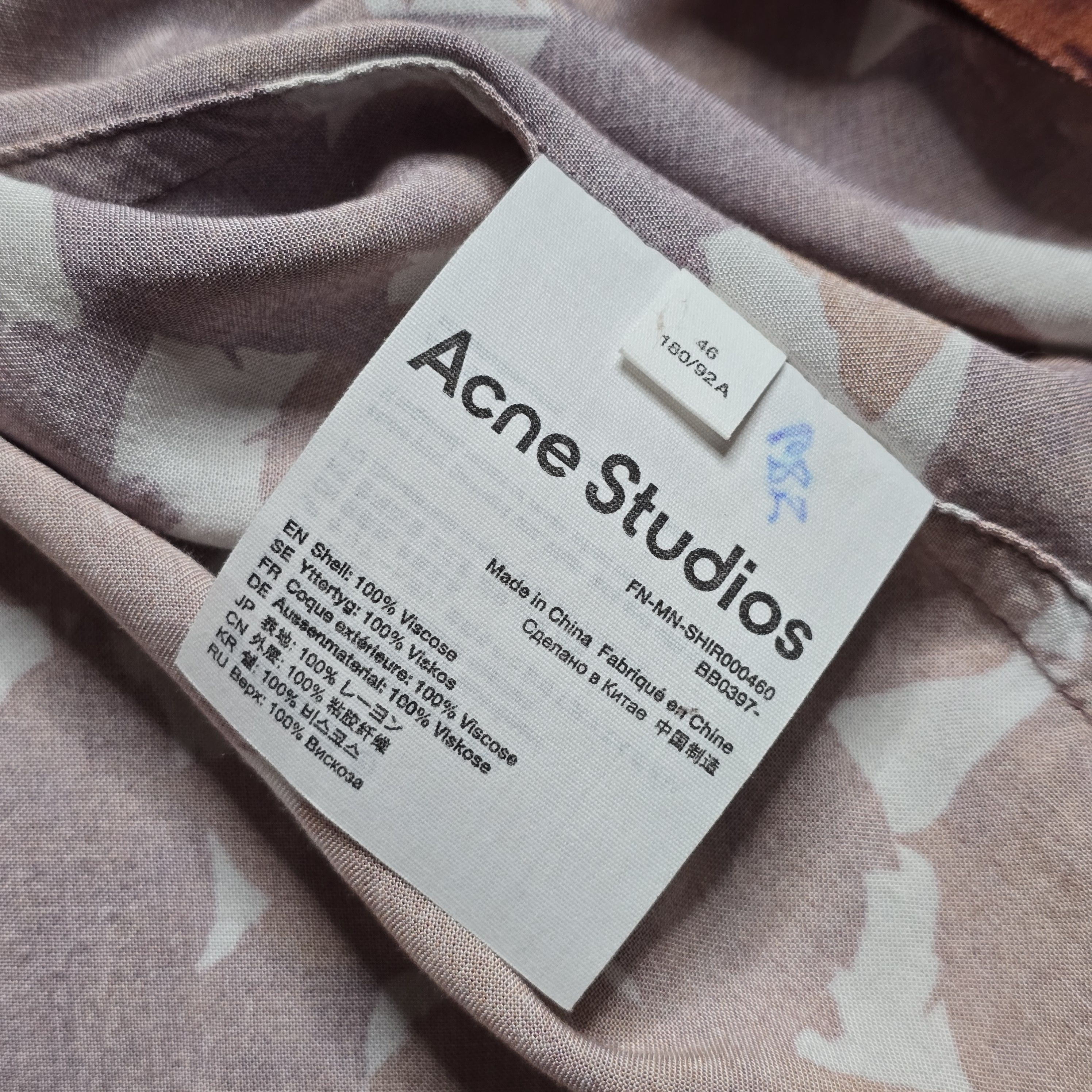 Acne Studios Acne Studios - Sandimper Maple Leaf Print Shirt Size US L / EU 52-54 / 3 - 6 Thumbnail
