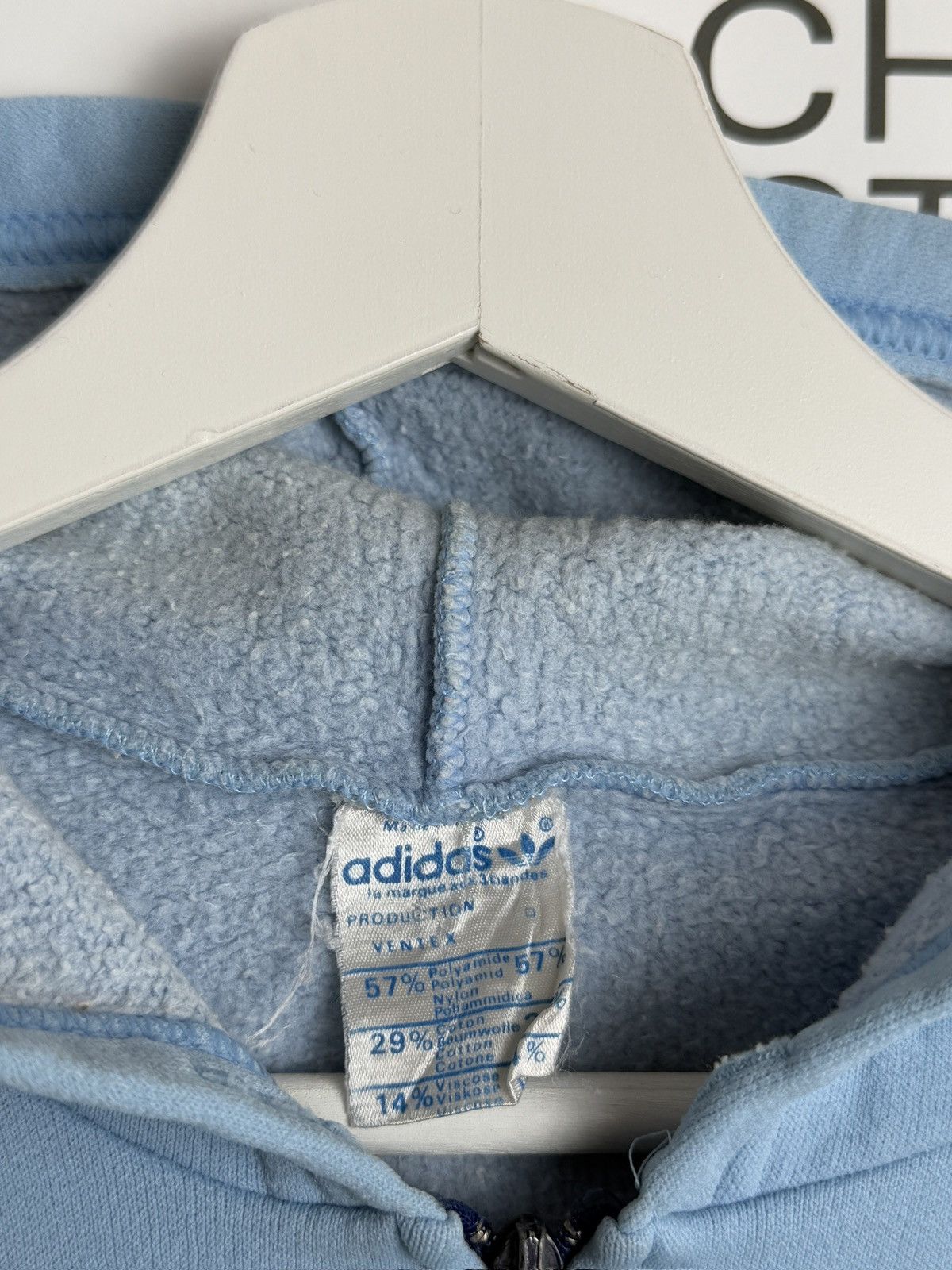 Adidas × Vintage VIntage 70s Adidas club babyblue boxy hoodie M blockcore y2k Size US M / EU 48-50 / 2 - 6 Thumbnail