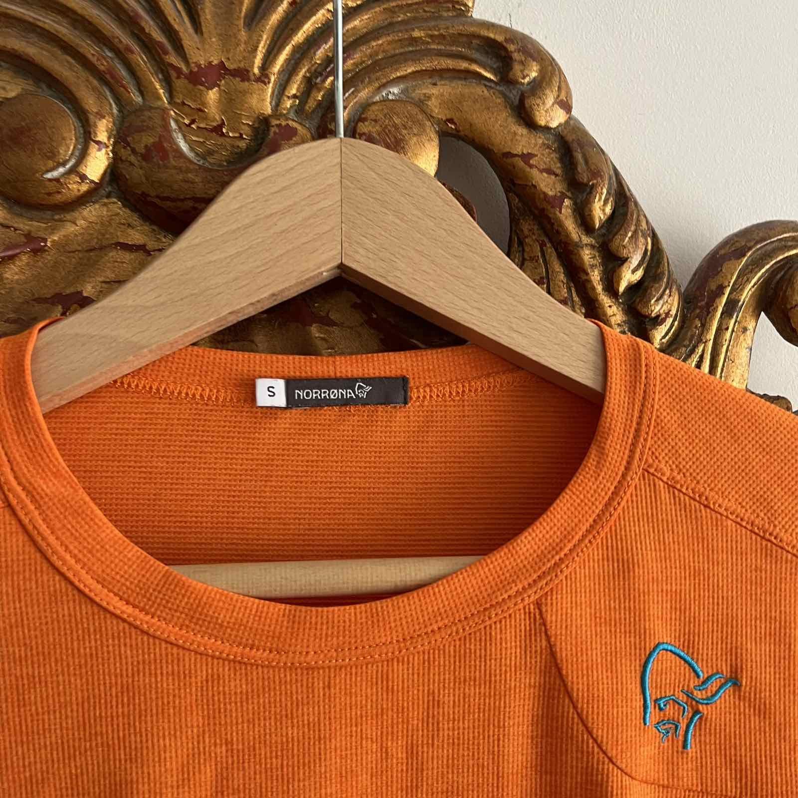 Norrona NORRONA Fjora Longsleeve Men Sz S Outdoor Trekking Orange Size US S / EU 44-46 / 1 - 4 Thumbnail