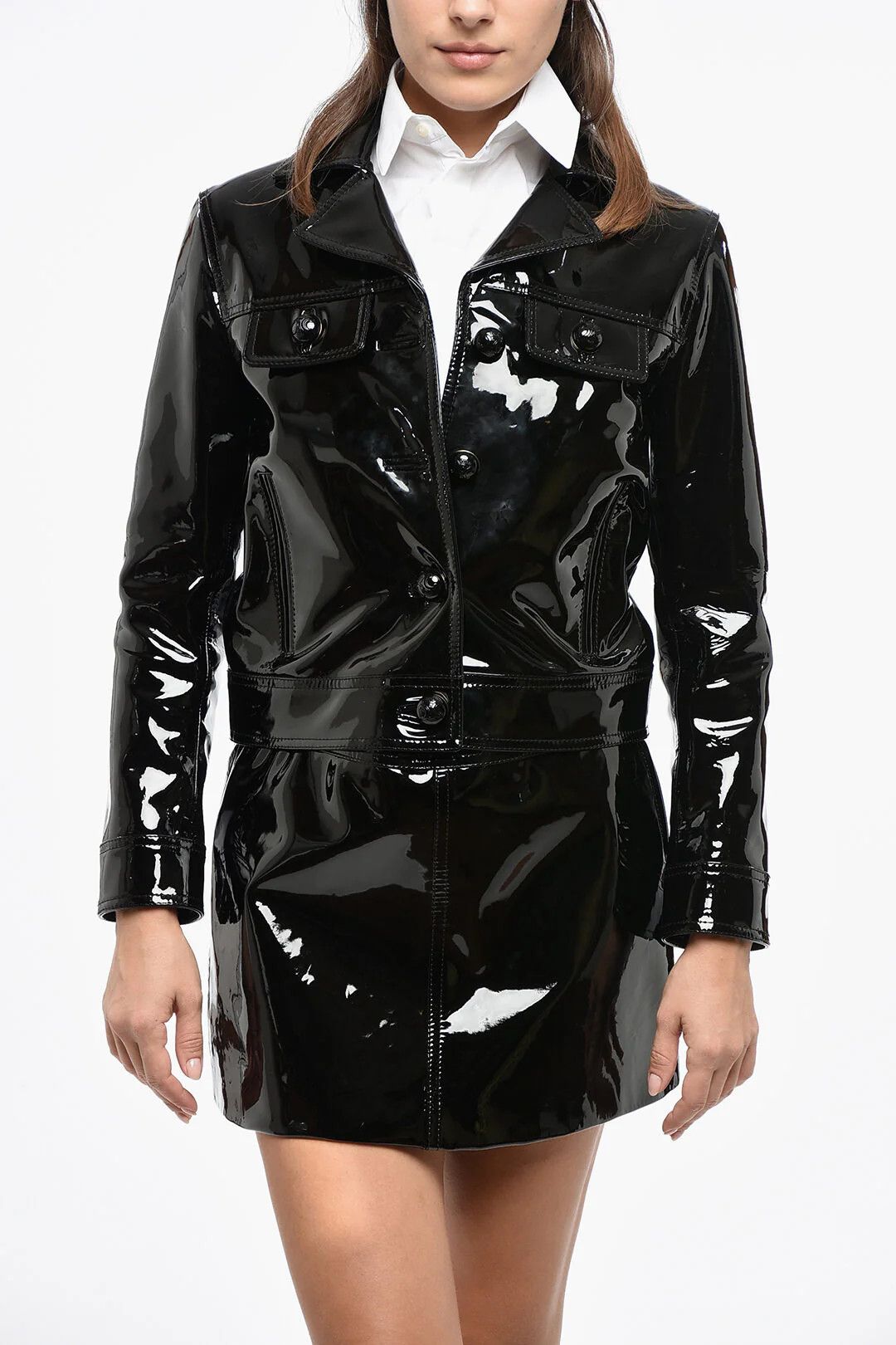 Celine og1mm0326 Patent Jacket in Black Size S / US 4 / IT 40 - 1 Thumbnail