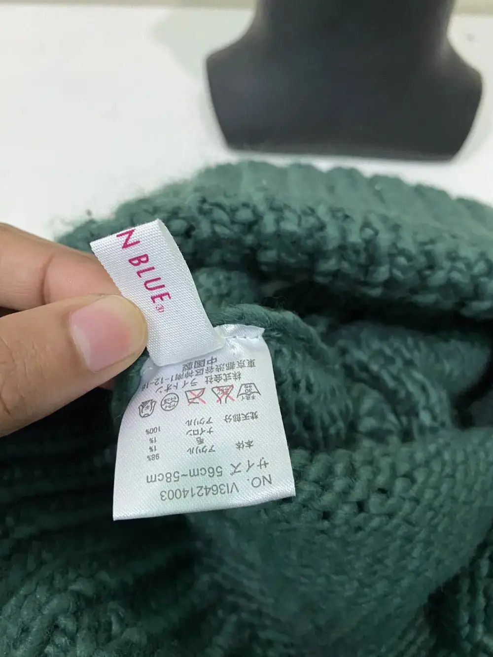 Japanese Brand Japanese Brand Vivian Blue Knit Bobble Beanie Hat Size ONE SIZE - 6 Thumbnail