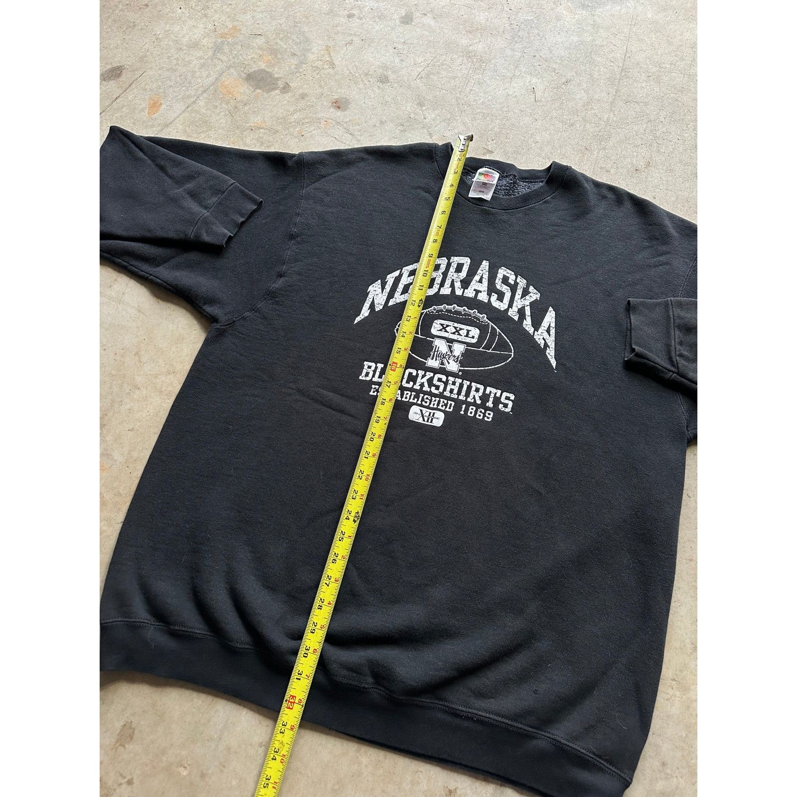 Fruit Of The Loom × Vintage Vintage Nebraska Cornhuskers Blackshirts 90s Sweatshirt 2XL Size US XXL / EU 58 / 5 - 5 Thumbnail