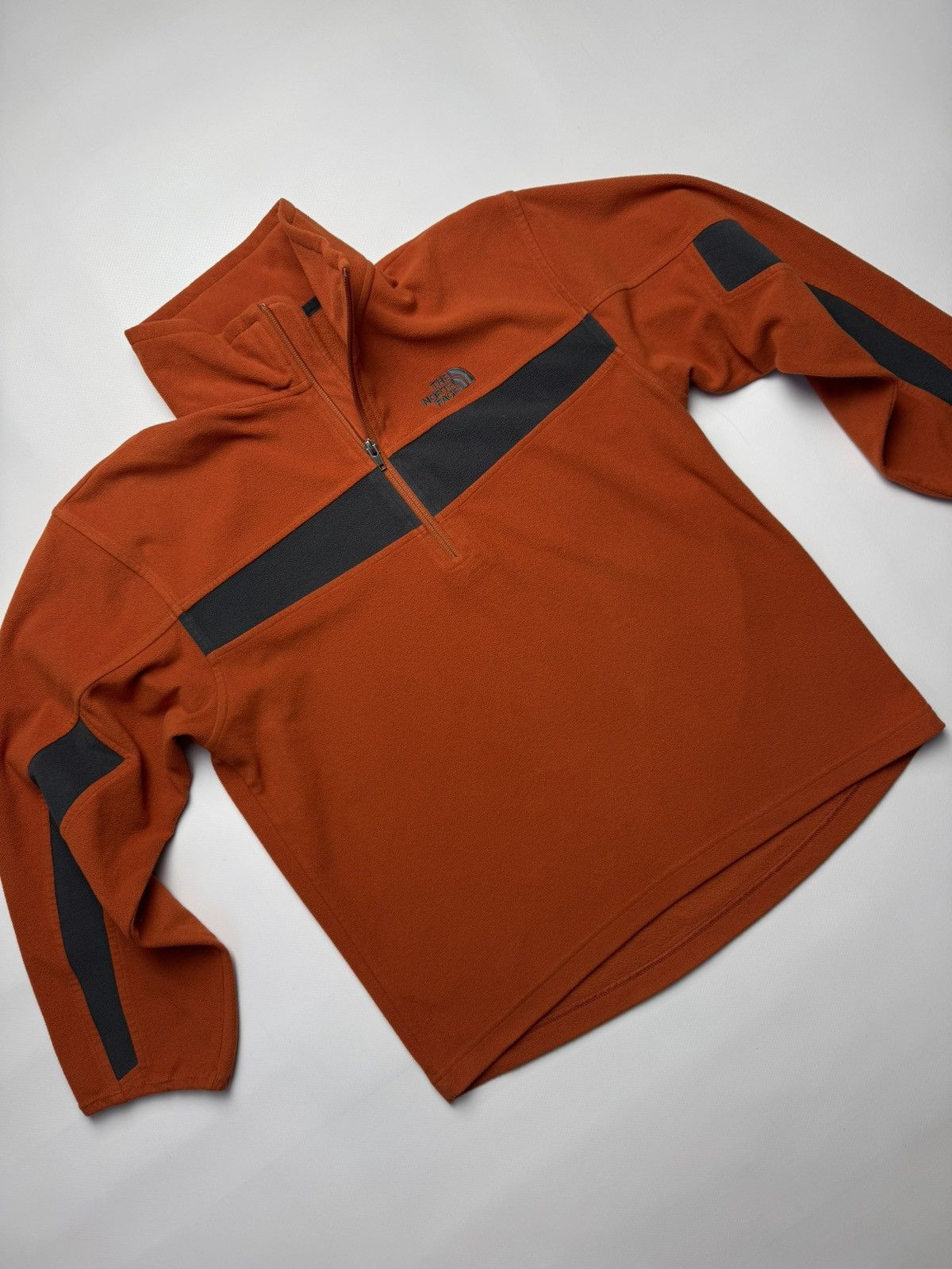 The North Face The North Face TKA 100 Quarter-Zip Fleece - Orange/Grey Size US S / EU 44-46 / 1 - 2 Thumbnail