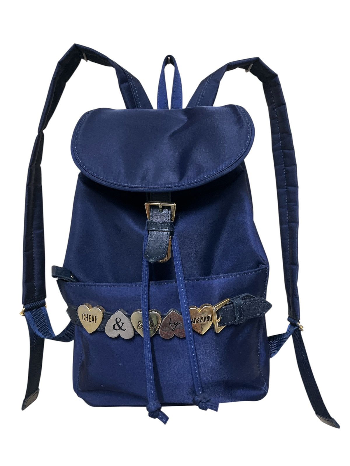 Moschino Vtg Mochino Backpack Navy Blue Size ONE SIZE - 1 Thumbnail