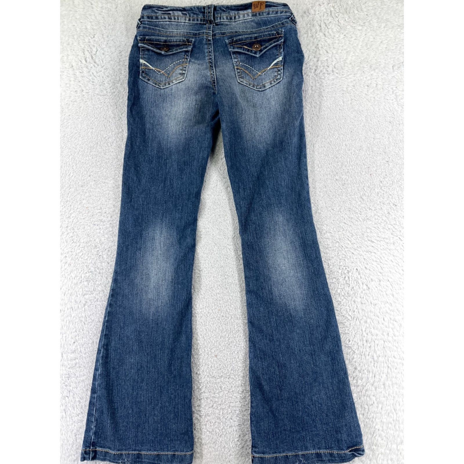 Vintage Wallflower Jeans Jeans Wallflower 5 Blue Denim Flared Ramie Blend 25x32 Womens Regular 5-Pocket Blue (Medium Wash) Vintage N/A Size 27" / US 4 / IT 40 - 2 Thumbnail