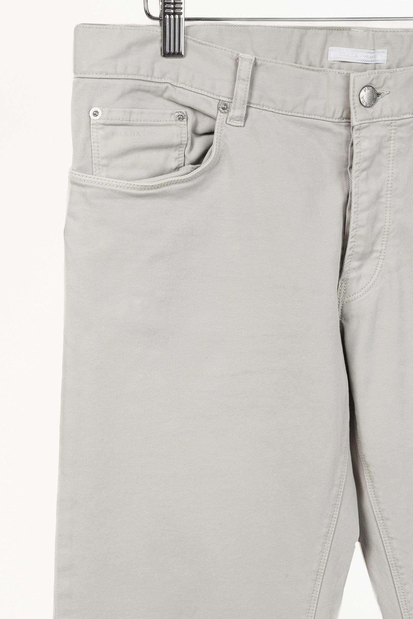 Prada Prada Light-Grey-Wash Classic Fit Straight-Leg Jeans Size US 33 - 5 Thumbnail