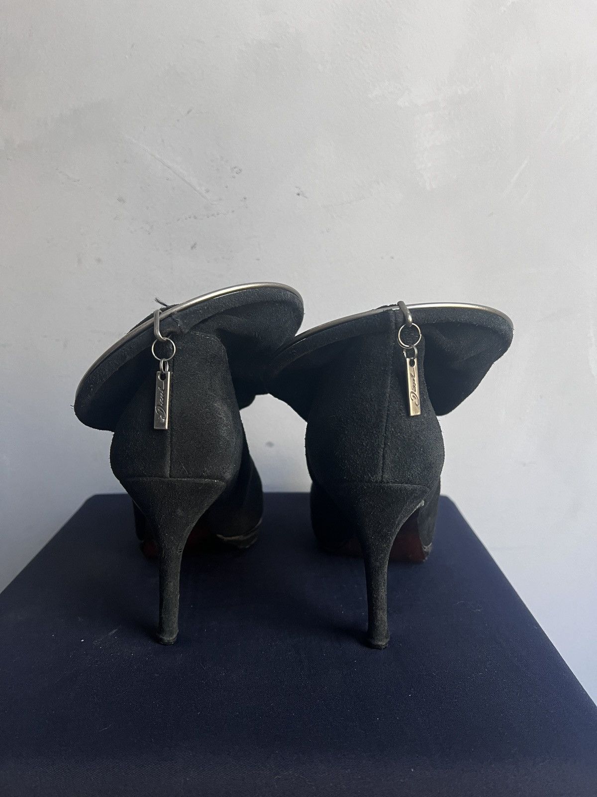 Diesel Diesel Black Leather Heels rick owens Archive Style 2000s Size US 7 / IT 37 - 7 Thumbnail