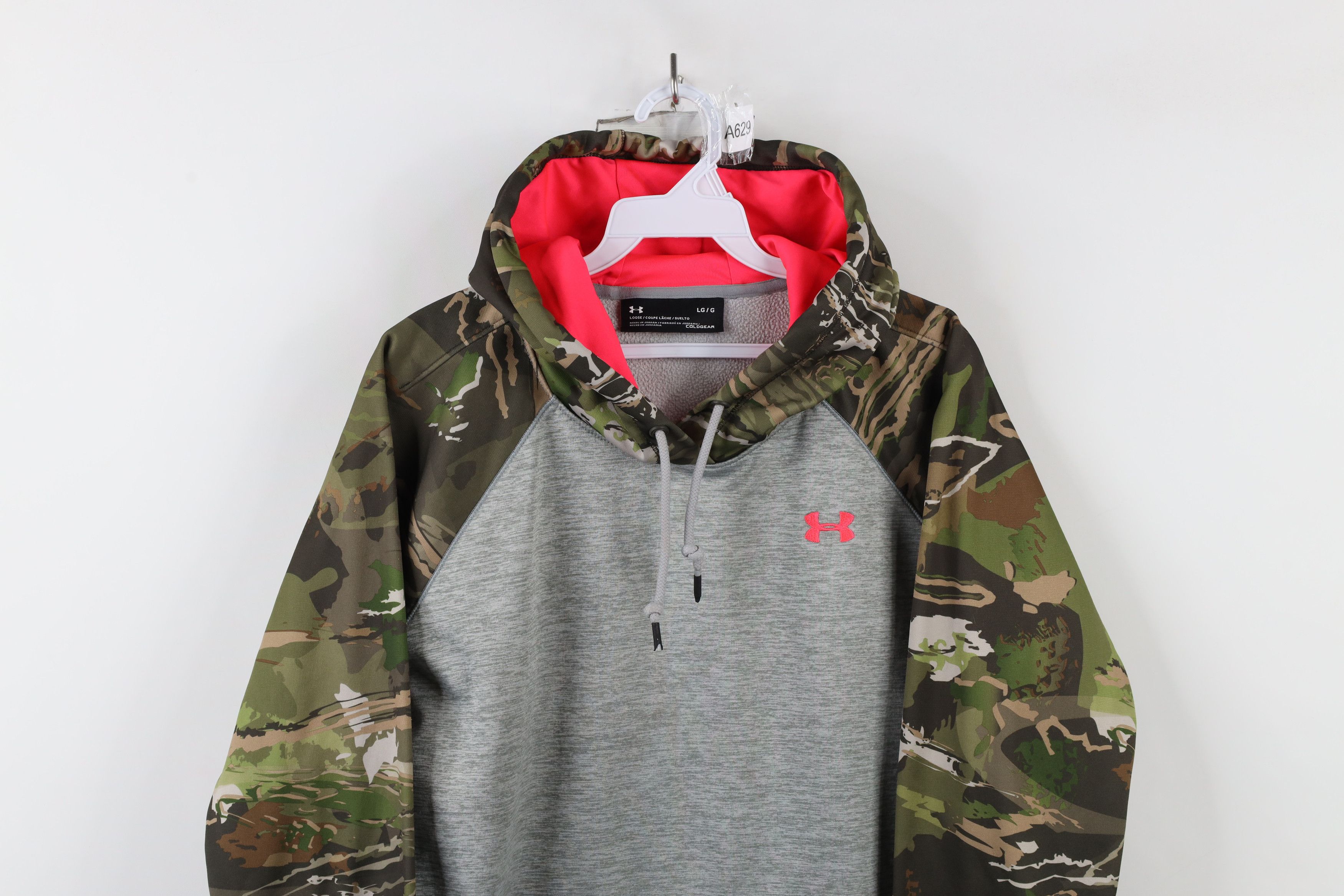 Under Armour × Vintage Under Armour Storm Loose Camouflage Hoodie Sweatshirt Gray Size L / US 10 / IT 46 - 2 Thumbnail