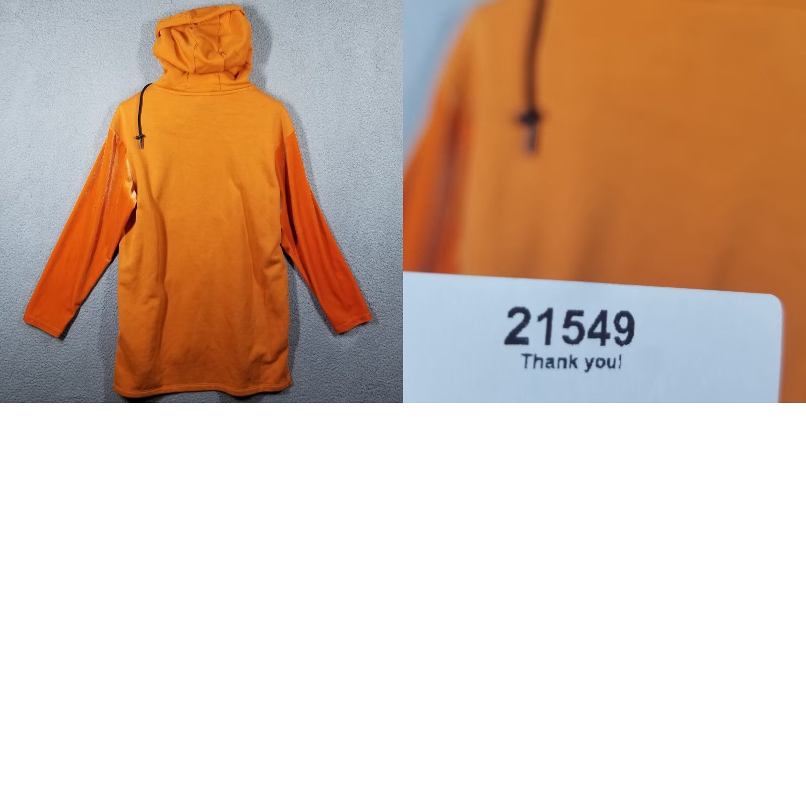 Adidas VINTAGE Adidas Sweatshirt Hoodie Women's Small Velvet Sleeve Logo Tunic All Seasons Orange (Adult Women) Size S / US 4 / IT 40 - 8 Thumbnail