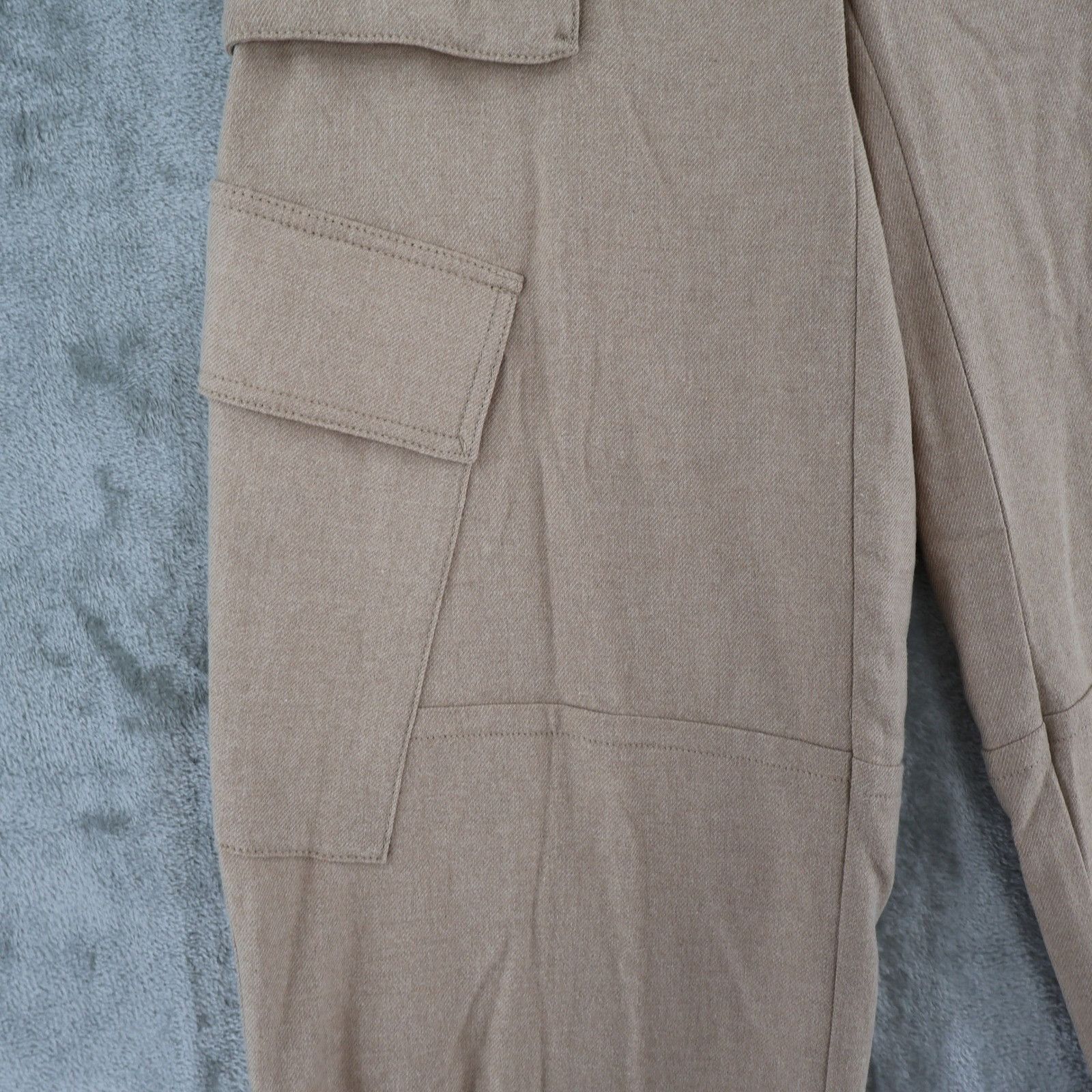Vince Vince Wide Leg Cargo Pant Women 12 Tan Utility HighRise Wool Size 34" / US 12 / IT 48 - 6 Thumbnail