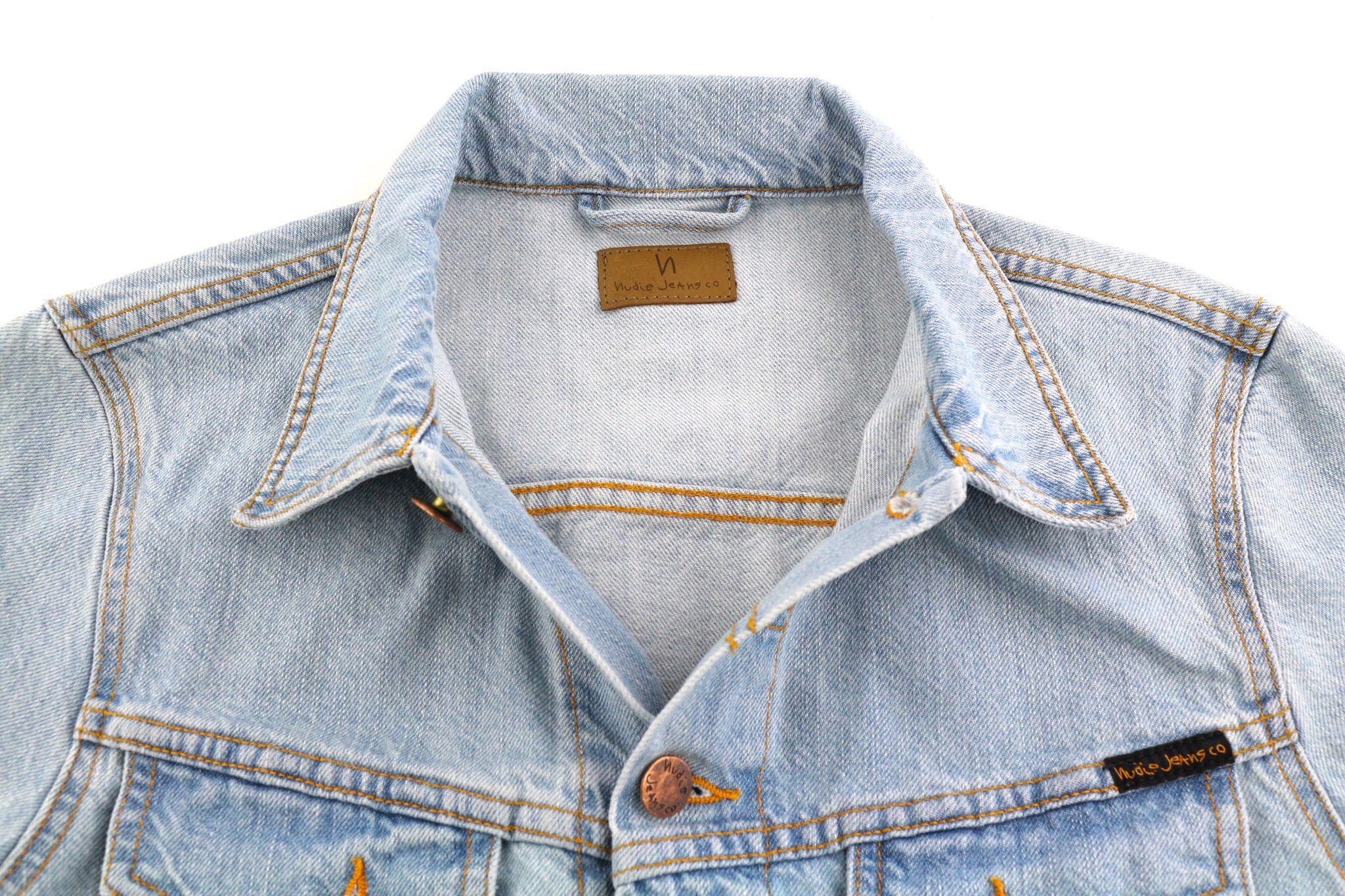 Nudie Jeans PERRY S Organic Saltwater Shades Polo Denim Jacket 82445 Size US S / EU 44-46 / 1 - 4 Thumbnail
