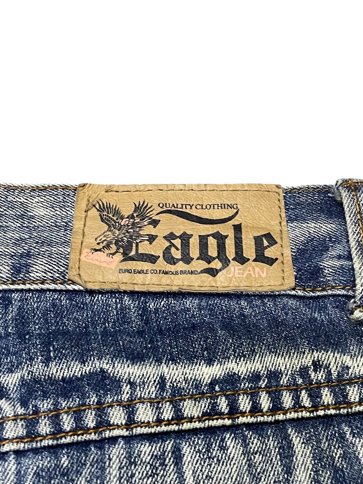 In The Attic × Japanese Brand × semanticdesign Euro Eagle Jeans Studded Claw Mark Distressed Loose Jeans Size US 30 / EU 46 - 21 Thumbnail