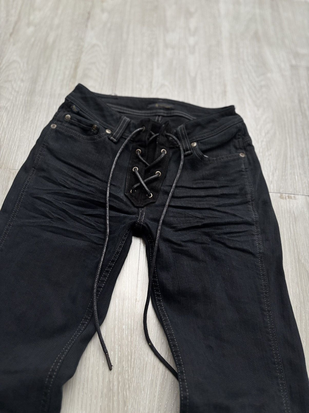 Japanese Brand Bobson lace-up flare jeans Size US 26 / EU 42 - 2 Thumbnail