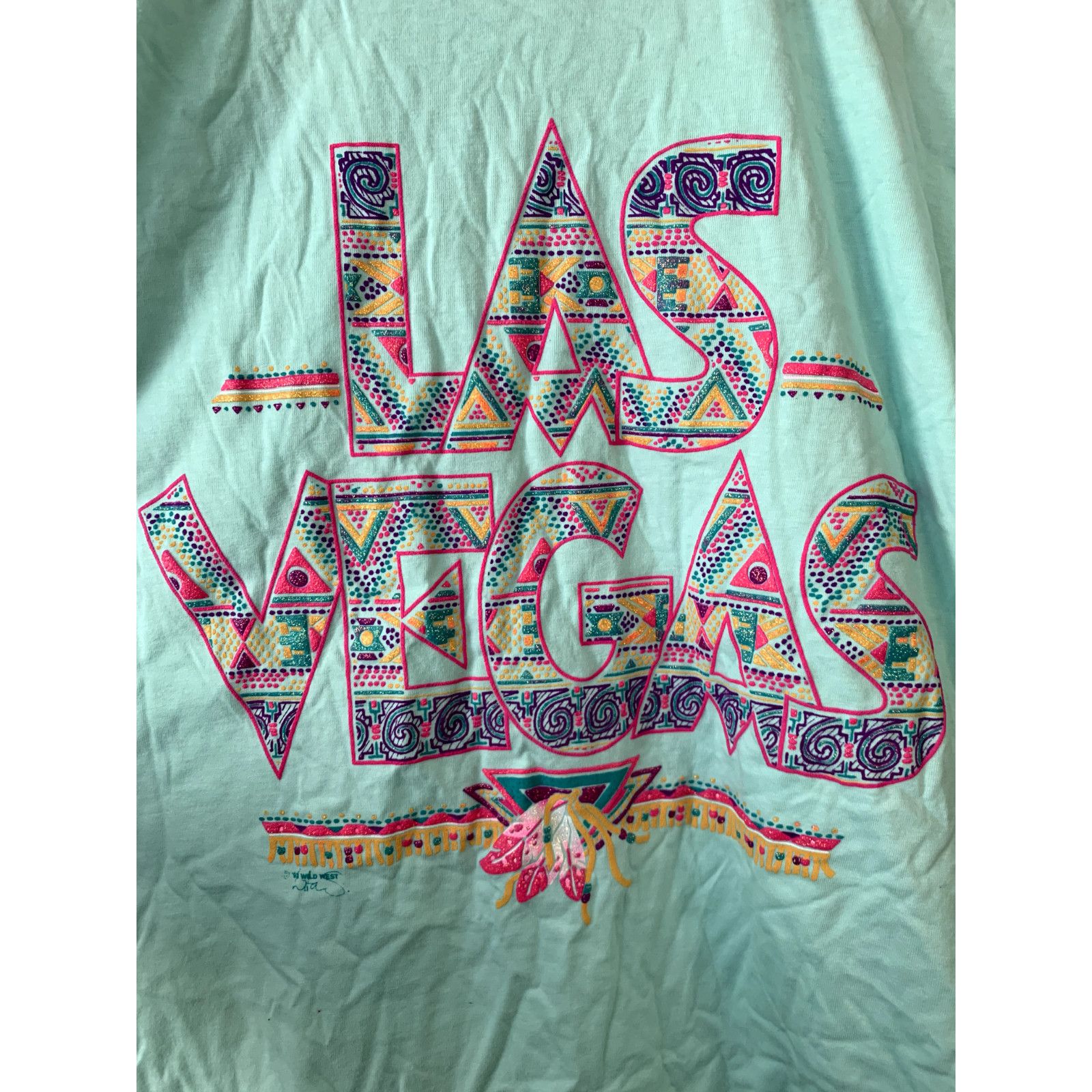 Jerzees Vintage Las Vegas Shirt Jerzees LV Blue Tee VTG 1993 Medium Size US M / EU 48-50 / 2 - 2 Thumbnail