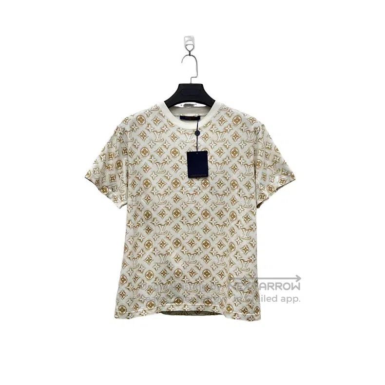 Louis Vuitton Louis Vuitton Beige full logo short sleeve Size US S / EU 44-46 / 1 - 2 Thumbnail
