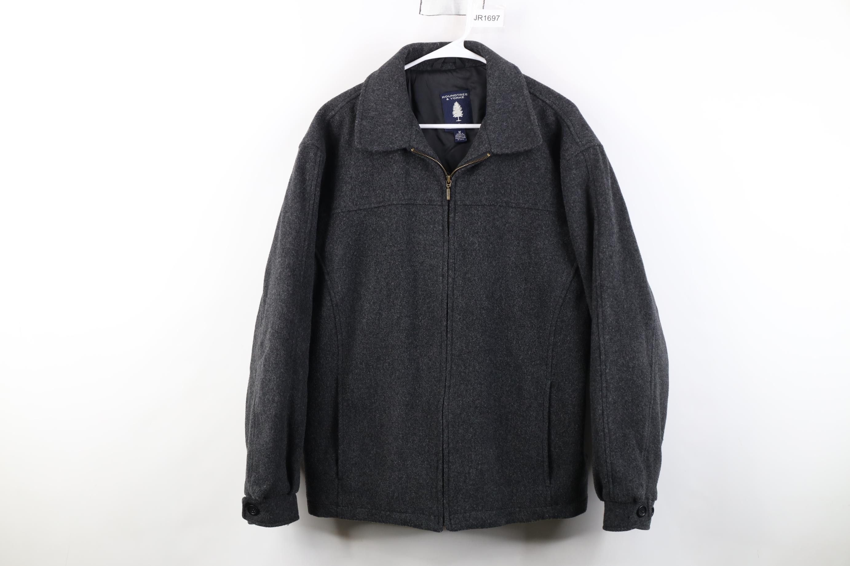 Vintage Vintage 90s Y2K Streetwear Full Zip Bomber Jacket Dark Gray Size US M / EU 48-50 / 2 - 1 Thumbnail