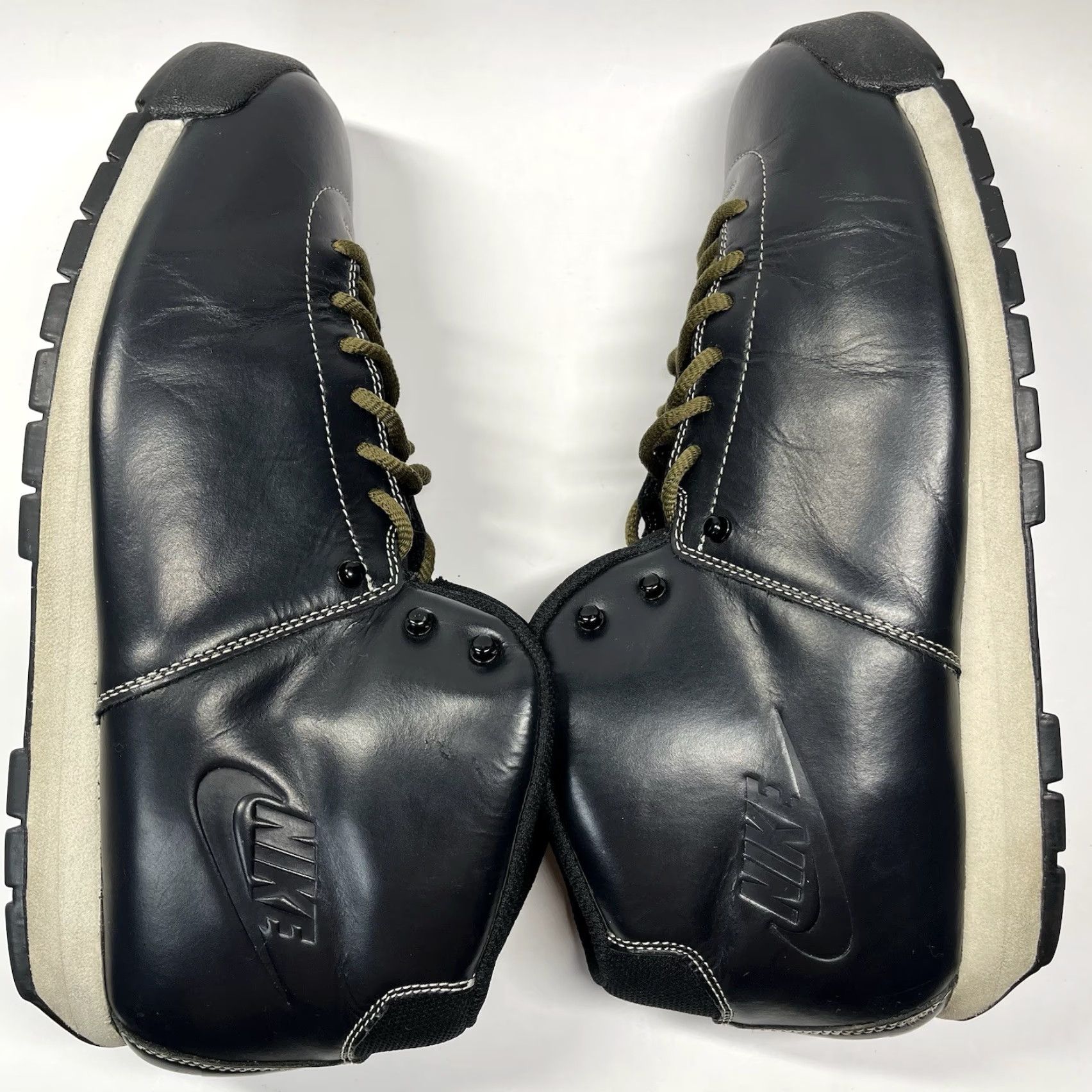 Nike VINTAGE Nike Air Magma Nd Boots Men 13 Leather Black Light Bone Iguana 370921-003 VTG Size US 12 / EU 45 - 6 Thumbnail