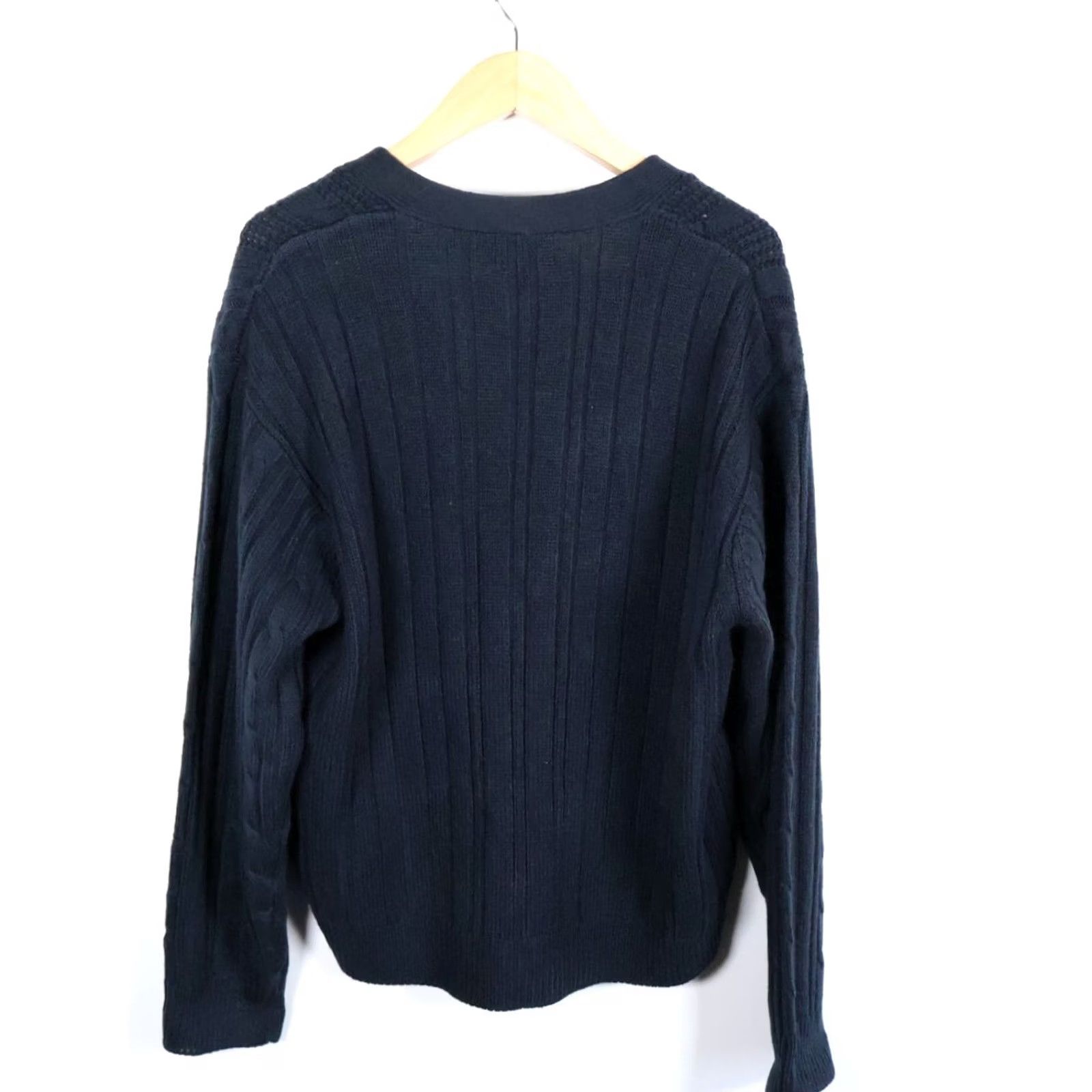 Vintage VINTAGE TownCraft Cardigan Sweater XL Black Cable-Knit Men’s 90s Preppy Buttons Striped? (Note: Unable to add new info) Size US XL / EU 56 / 4 - 2 Thumbnail