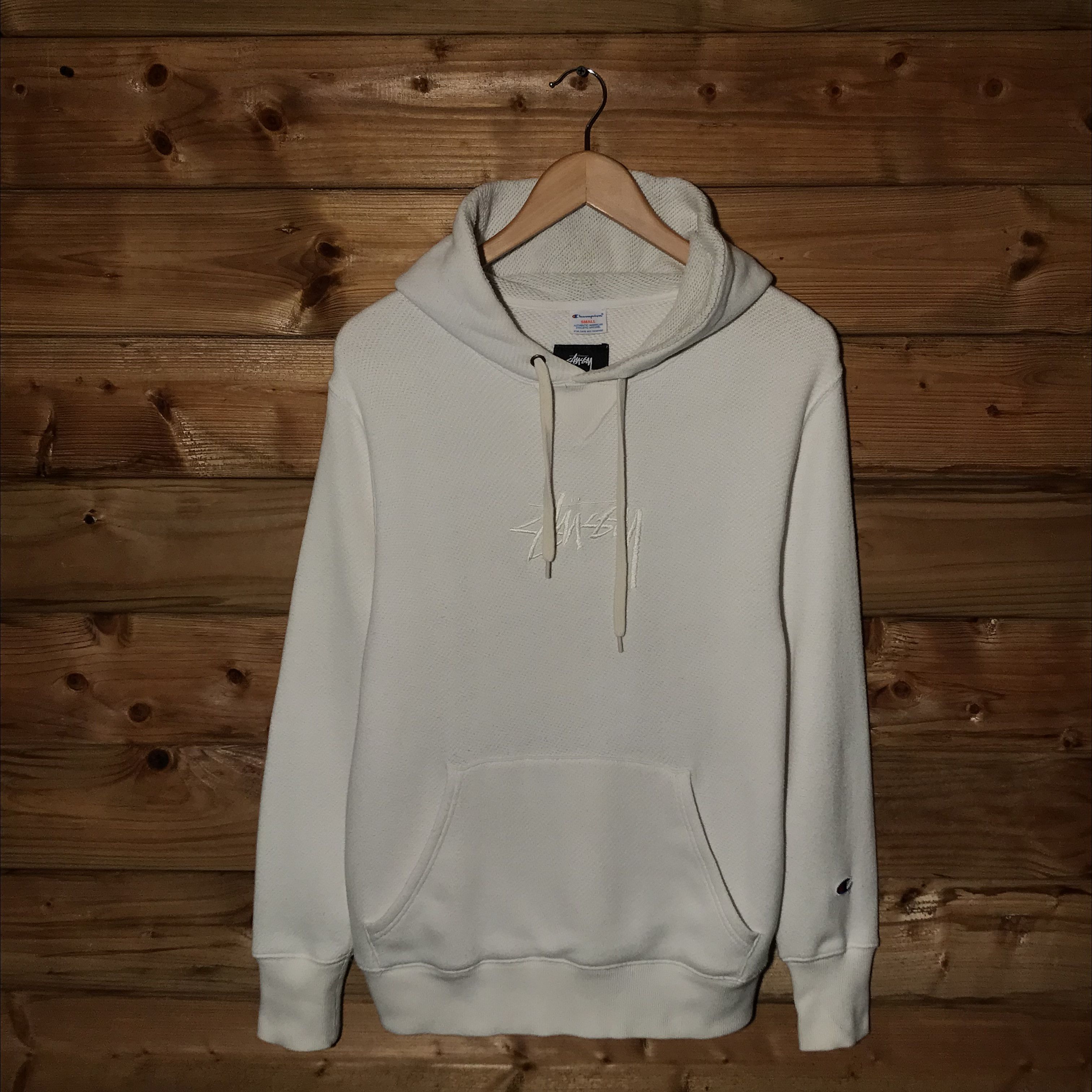 Champion × Stussy 2017 Stussy x Champion Tonal Centre Script Spellout Hoodie Size US S / EU 44-46 / 1 - 5 Thumbnail