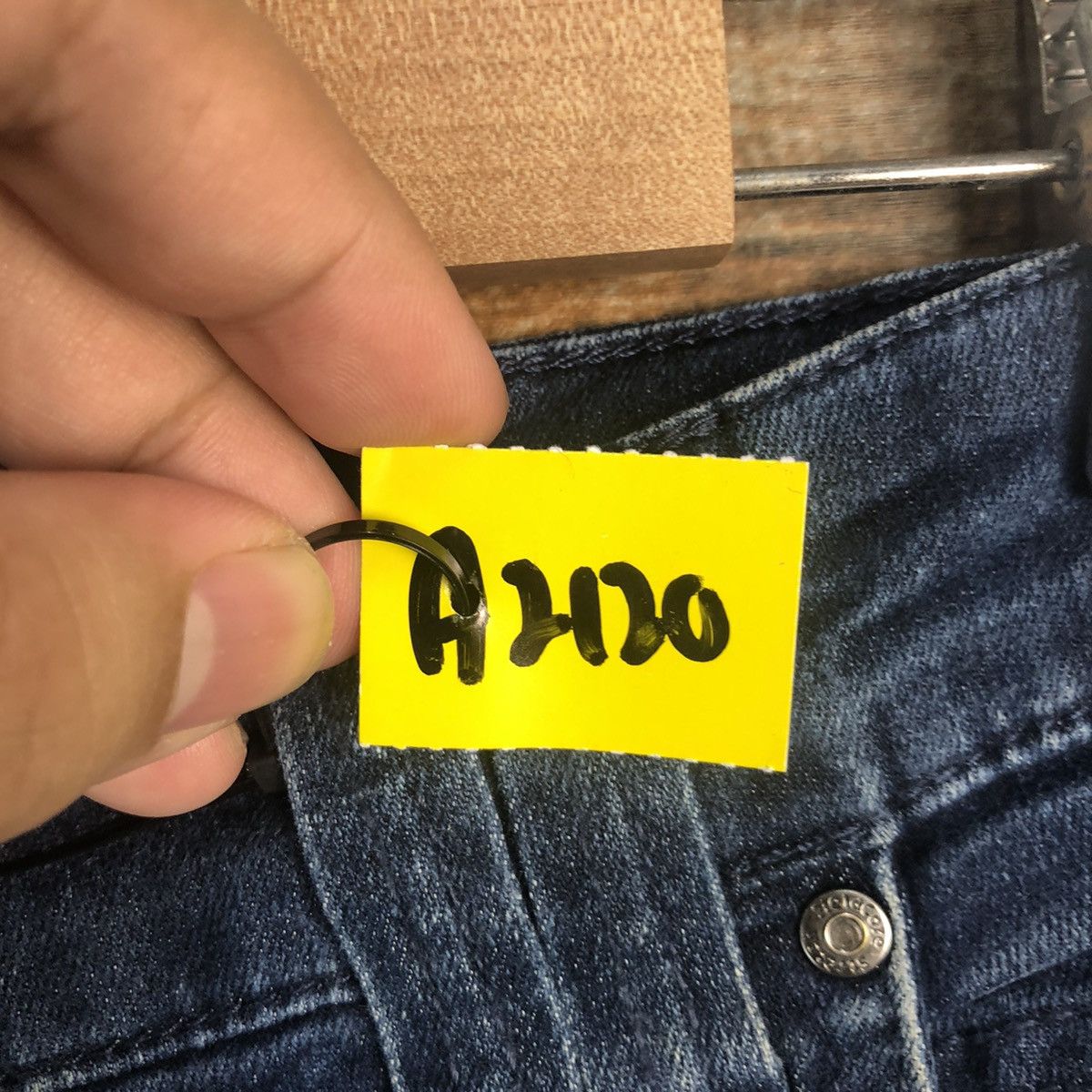 Japanese Brand Field Core Blue Distressed Denim Pants #A2115 Size US 35 - 14 Thumbnail