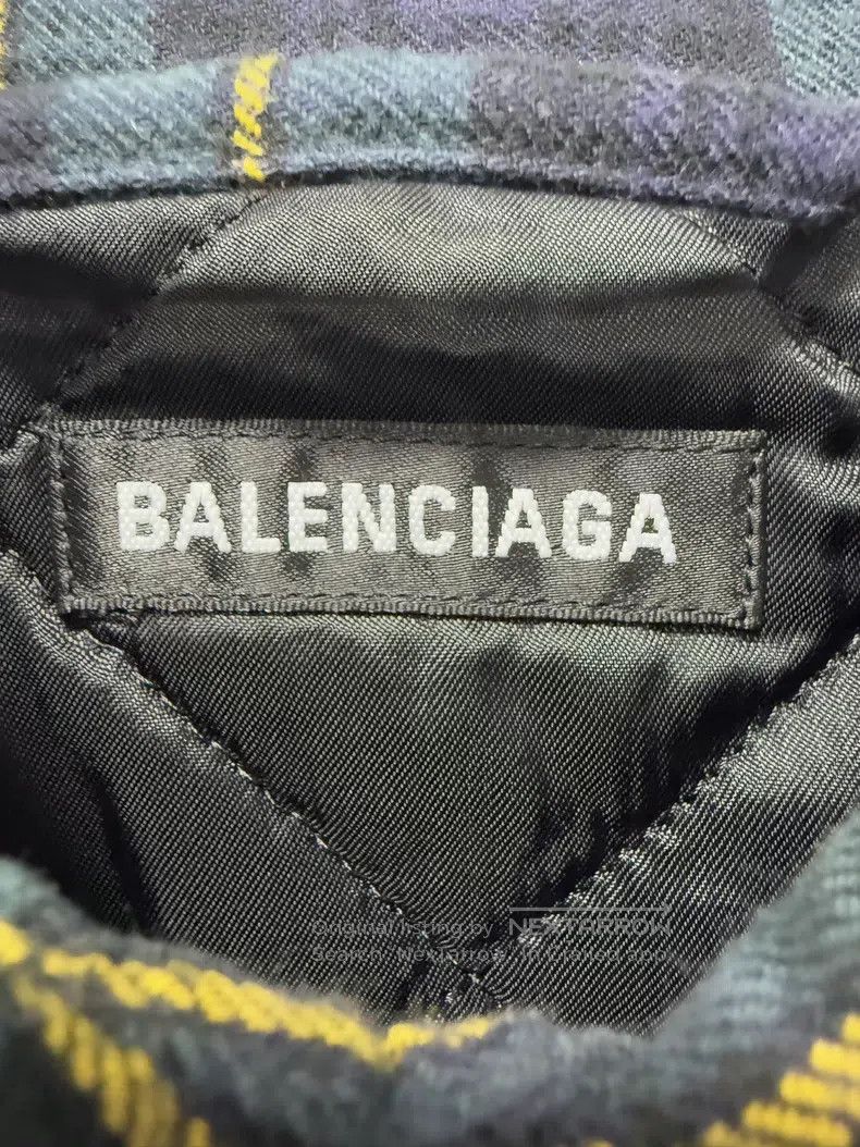 Balenciaga Balenciaga Plaid Long Sleeve Cotton Jacket Size XS / US 0-2 / IT 36-38 - 3 Thumbnail