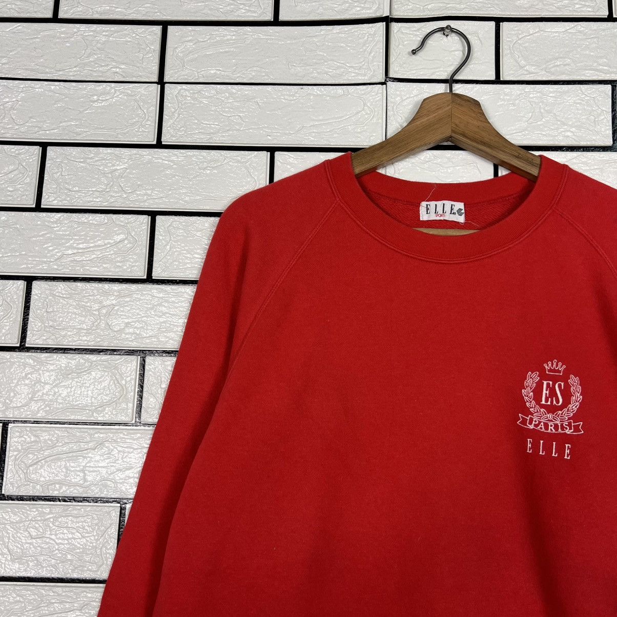 Vintage 90's ELLE Sports Embroidered Logo Sweatshirt #3944-C180 Size M / US 6-8 / IT 42-44 - 3 Thumbnail