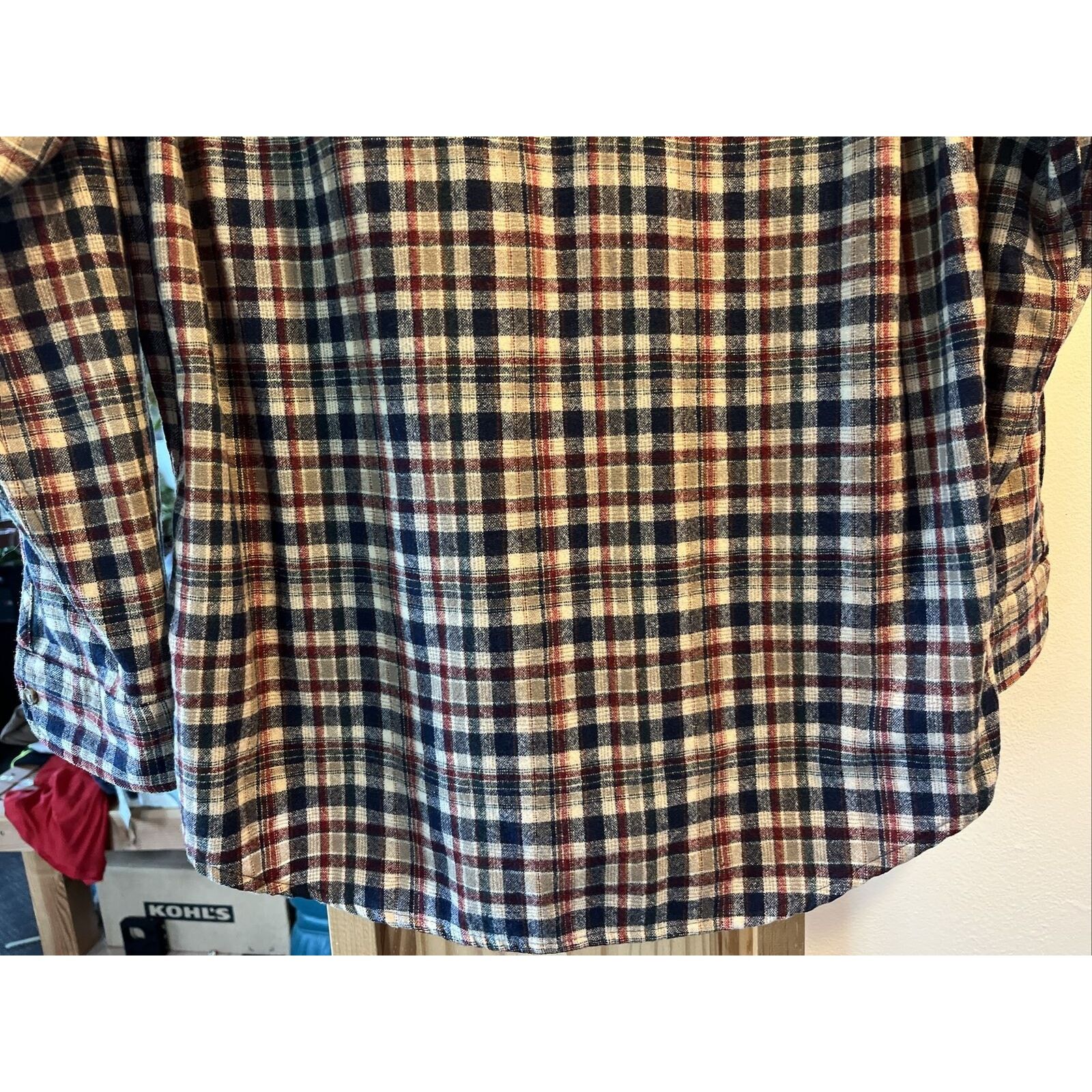 Pendleton Pendleton Mens M Red White Blue Check Button Down Wool Shirt Size US M / EU 48-50 / 2 - 10 Thumbnail
