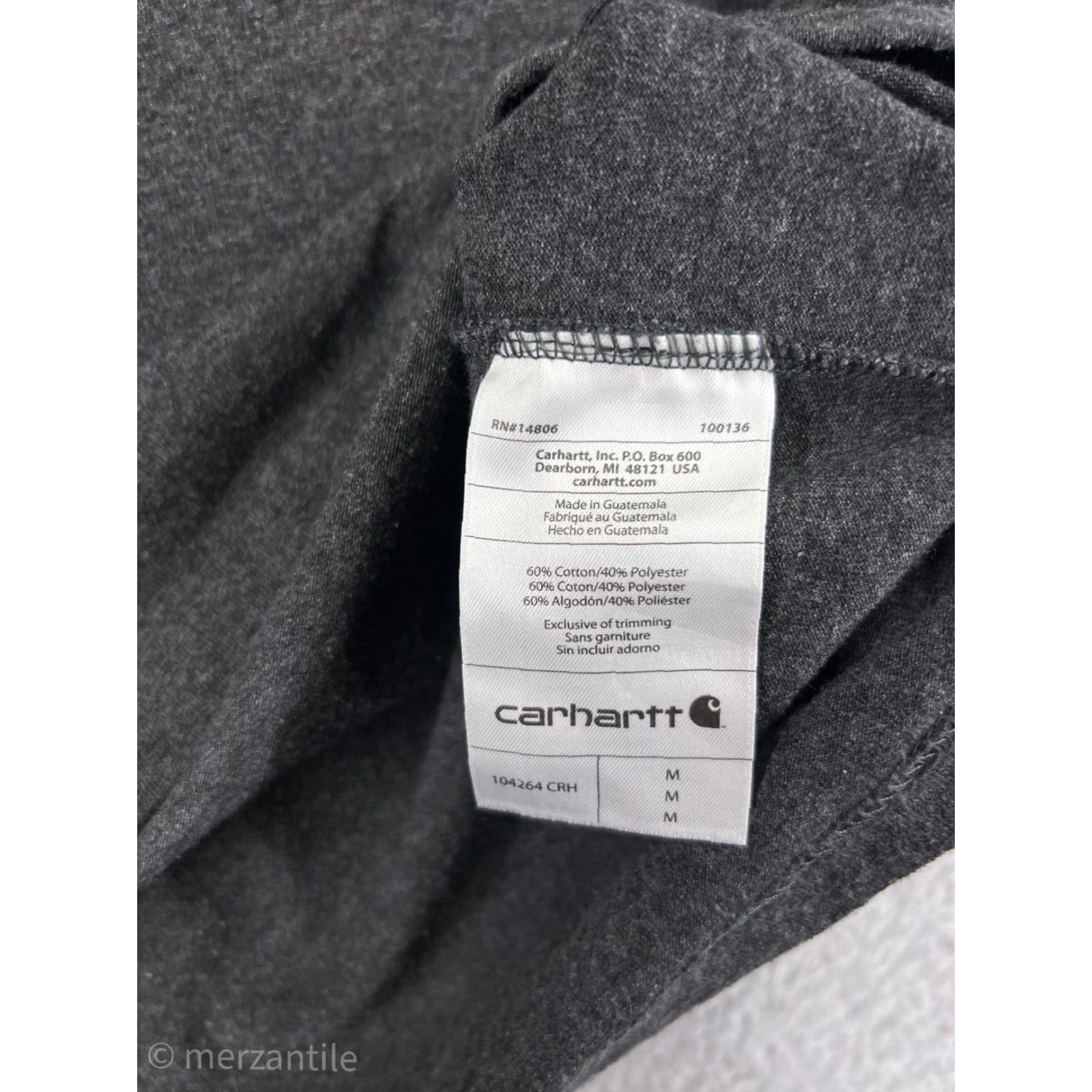 Carhartt Carhartt Shirt Mens Medium Gray Dark Heather Relaxed Fit Cotton Blend Workwear T-Shirt Logo Embroidered Mens 90s Theme (If '90s' not applicable omit) Size US M / EU 48-50 / 2 - 4 Thumbnail