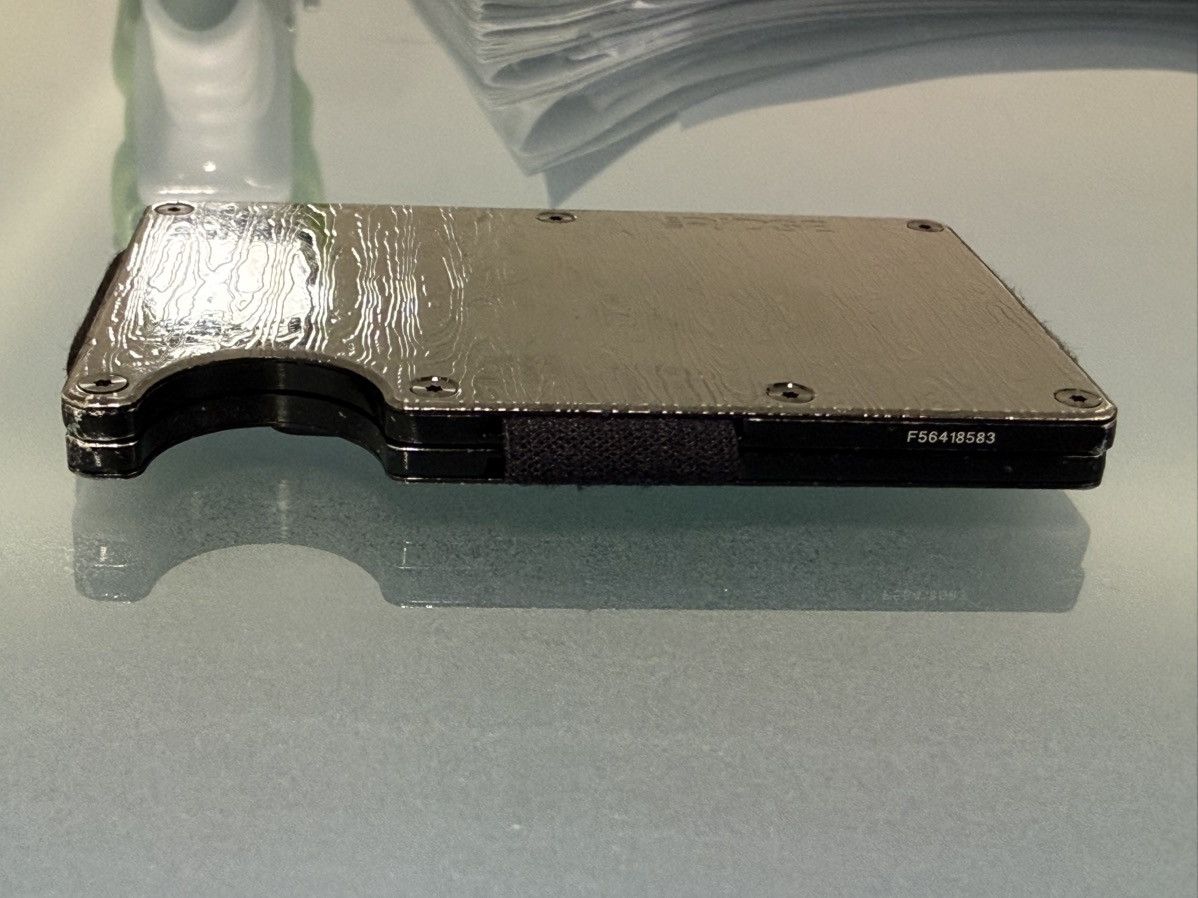 Other Ridge Black Damascus Stainless Steel Wallet w/ Leather Cash Size ONE SIZE - 9 Thumbnail