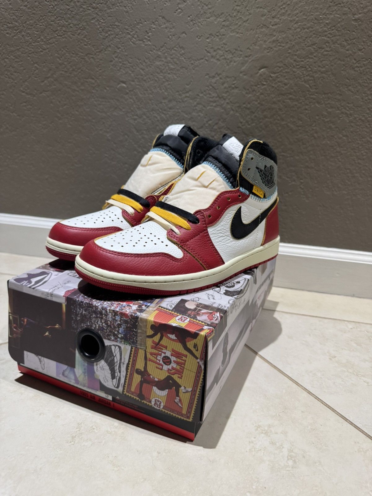 Jordan Brand × Union LA NEW* Union Jordan 1 Size 8 Men Chicago/Shadow Red Yellow Size US 8 / EU 41 - 1 Thumbnail