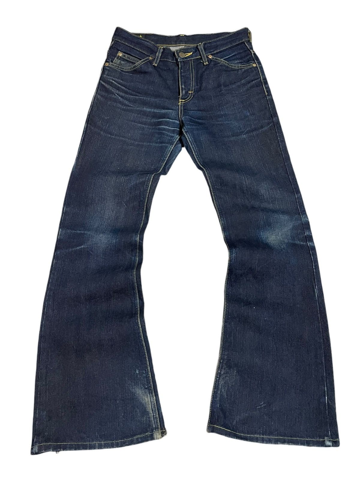 Lee Vintage Y2K Lee Riders Indigo Wash Frayed Flare Jeans Size US 29 - 1 Thumbnail