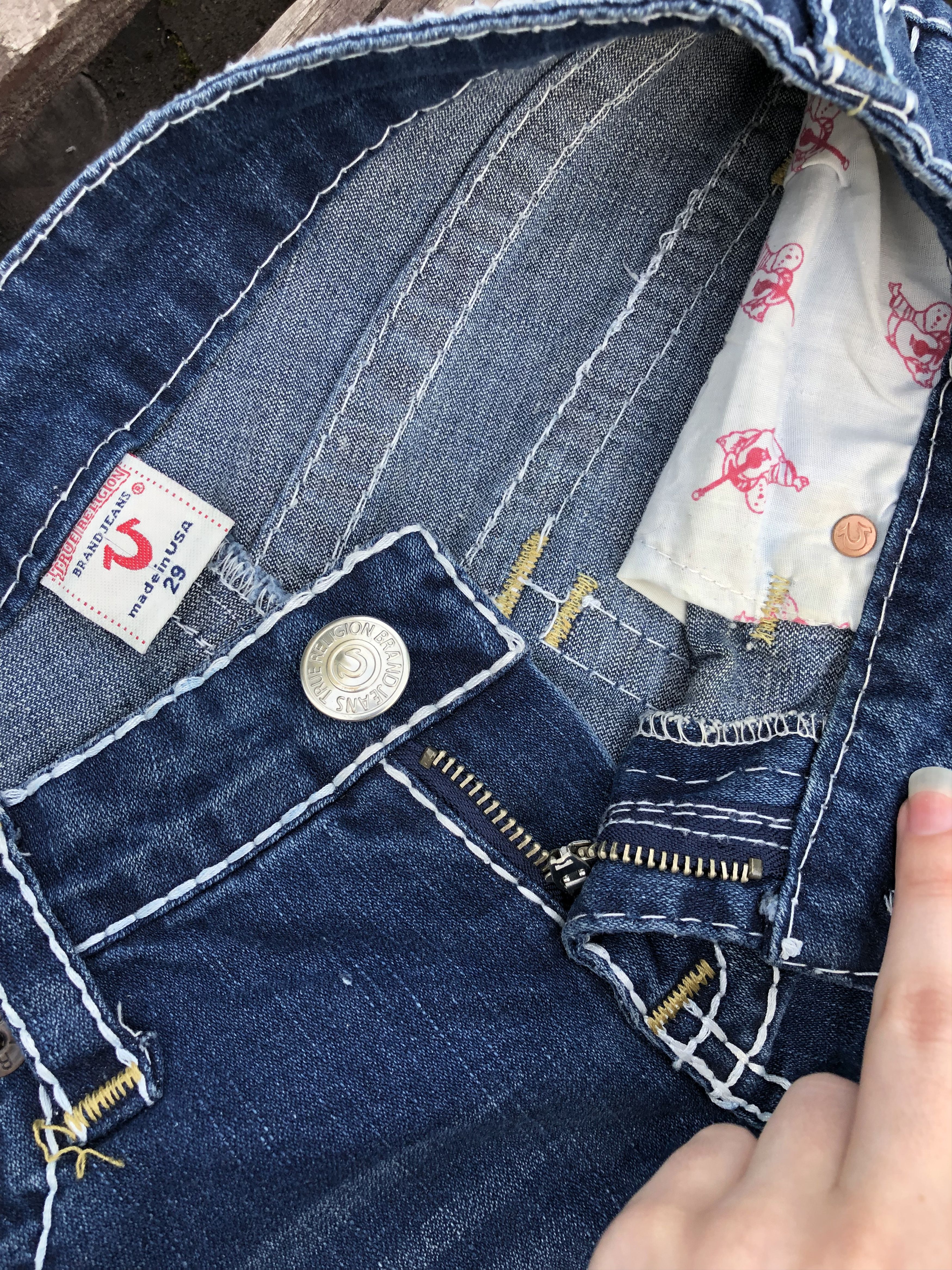 True Religion True Religion Y2K Vintage Johnny Big T Denim Jeans Size 29 Size 29" - 4 Thumbnail