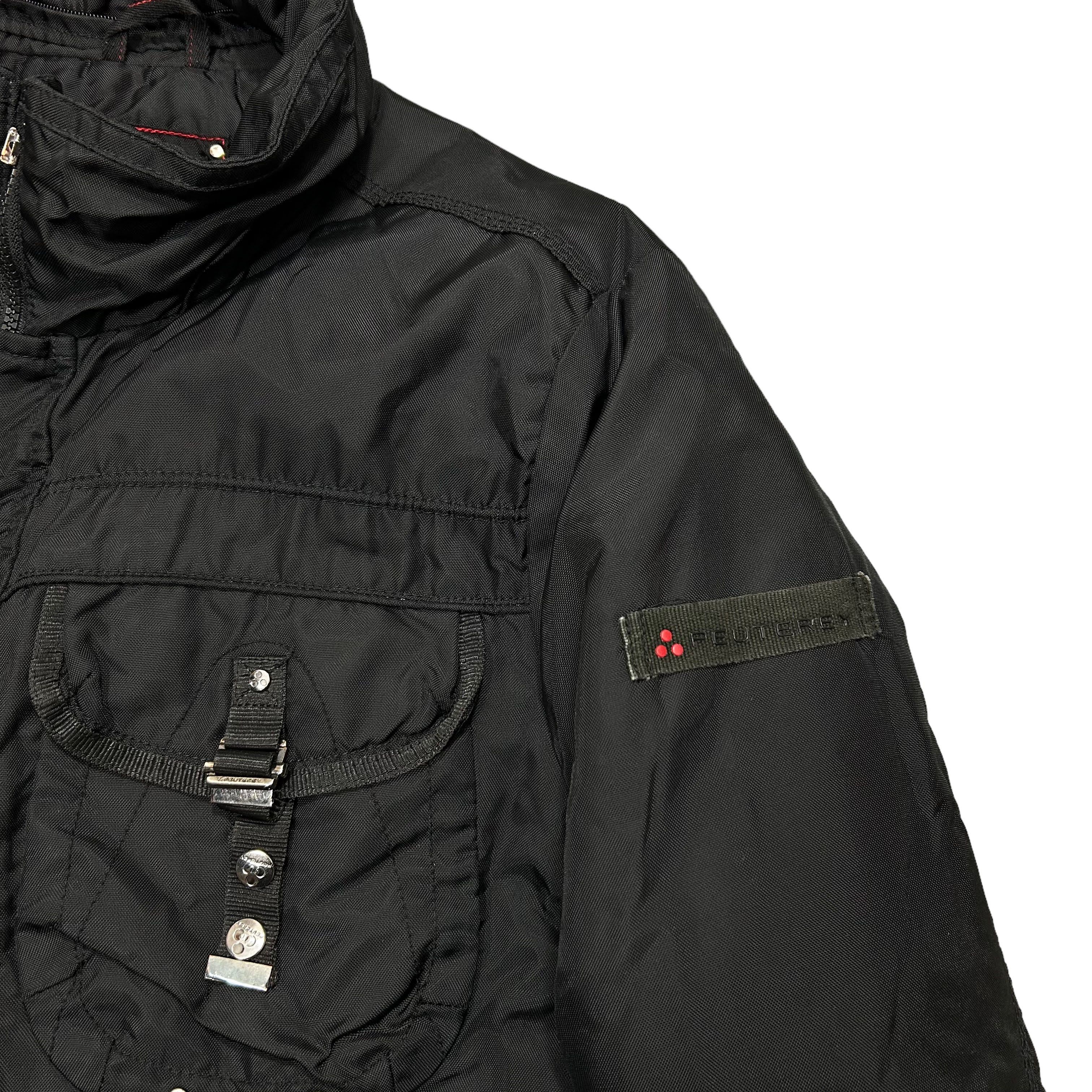 Peuterey Black Nylon Down Filled Fitted Jacket Medium