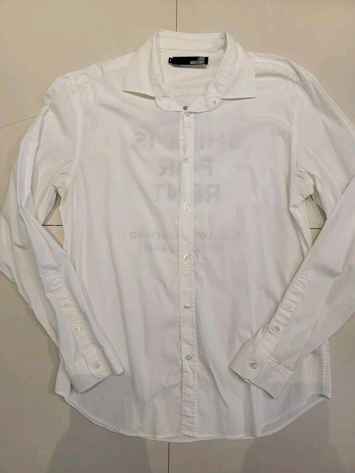 Moschino Mens boxed Long Sleeve Button Up Size Large