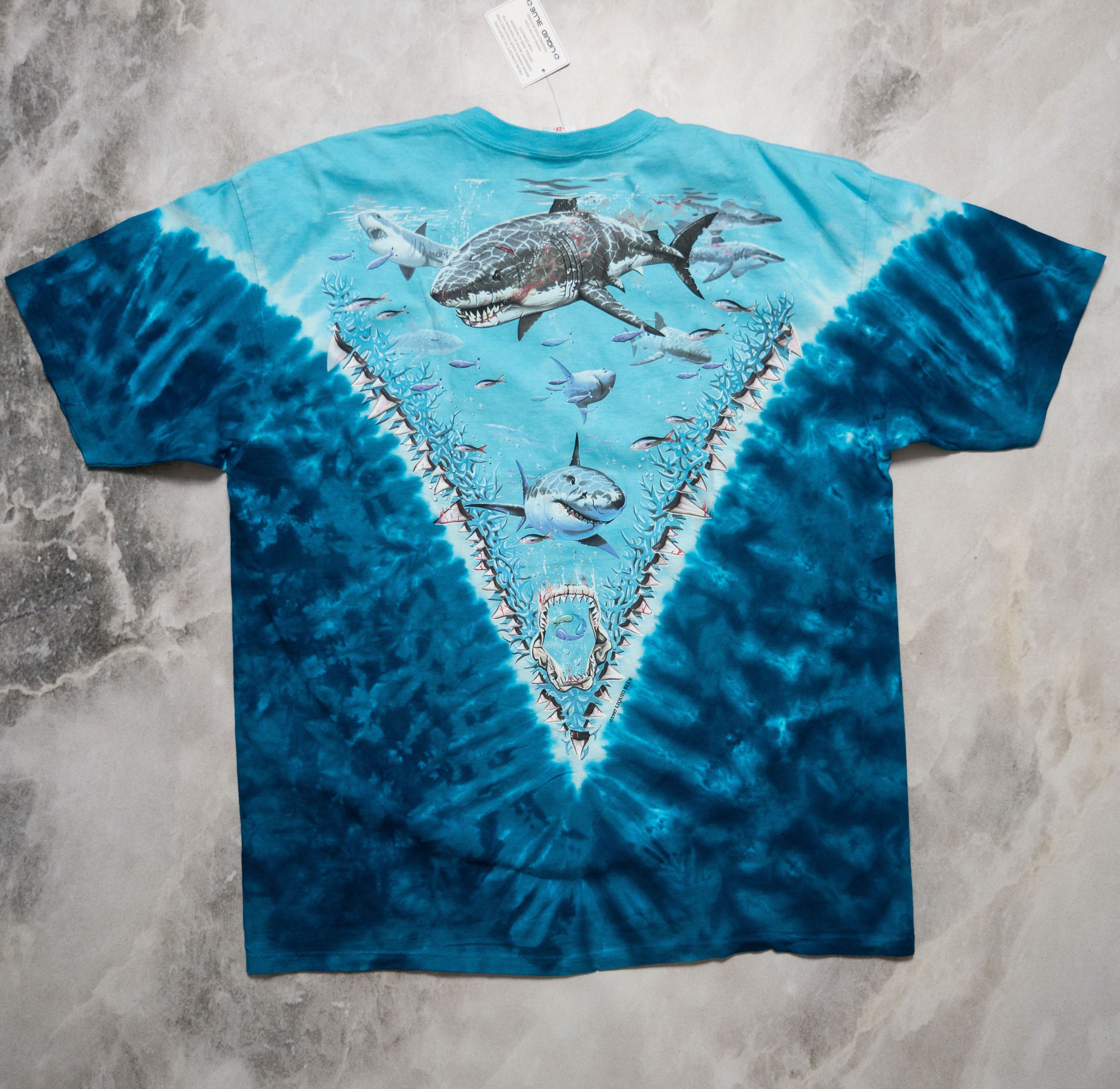 Liquid Blue × Vintage Vintage Liquid Blue Sharks Deadstock NWT T-shirt 2X Size US XXL / EU 58 / 5 - 2 Thumbnail