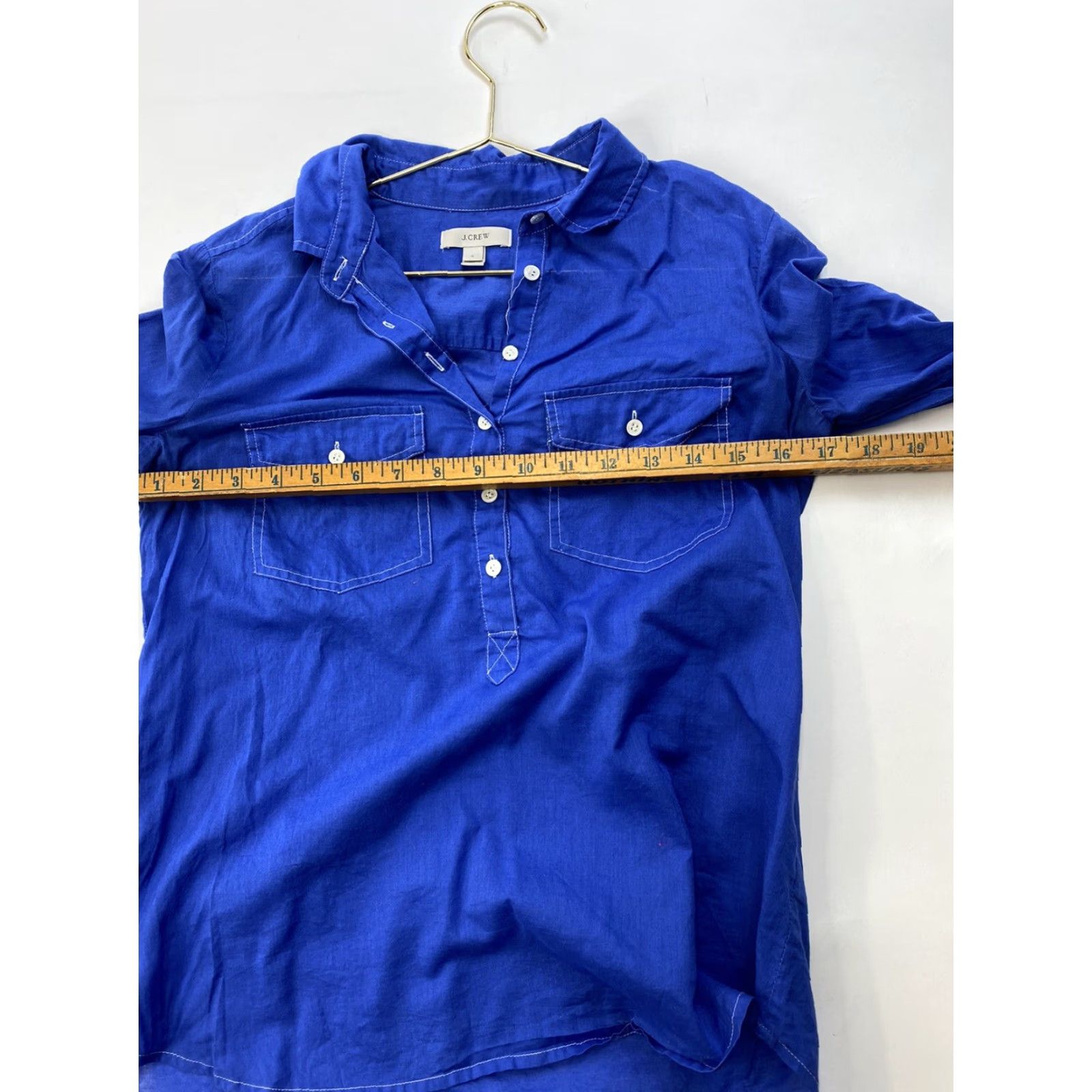 J.Crew J.CREW Button-Up Shirt Womens 0 Blue Long Sleeve Collared Shirt Womens 0 Blue J.CREW Shirt Womens Blue 0 Size XS / US 0-2 / IT 36-38 - 5 Thumbnail