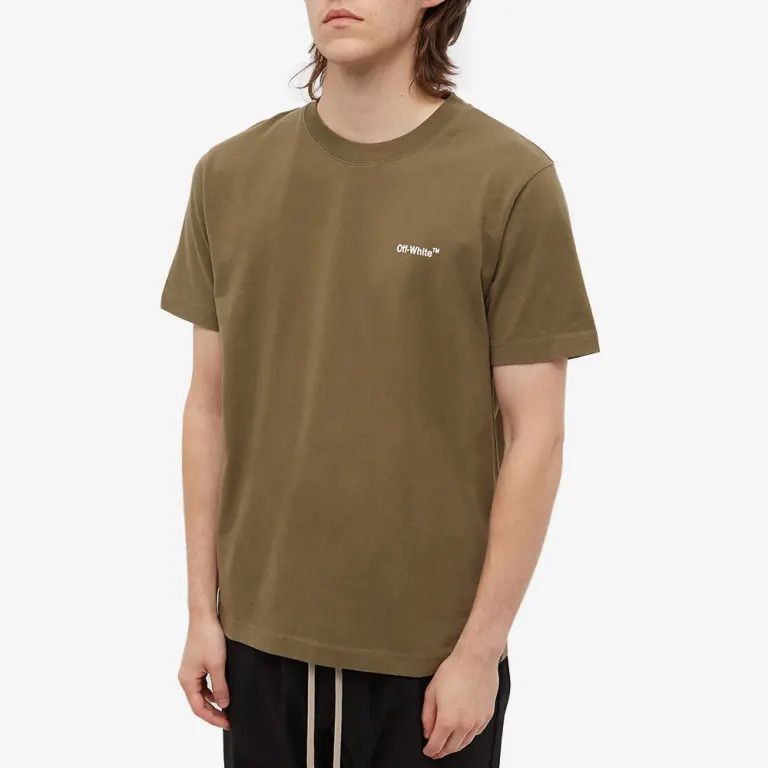 Off-White o1w1db10824 Bricks Slim S/S Tee in Army Green Size US S / EU 44-46 / 1 - 3 Thumbnail