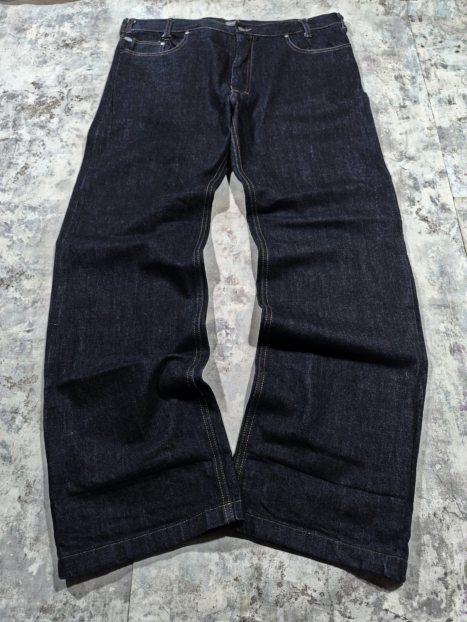 Other King Kerosin Baggy Raw Indigo Selvedge Jeans Buckleback Size US 40 / EU 56 - 2 Thumbnail