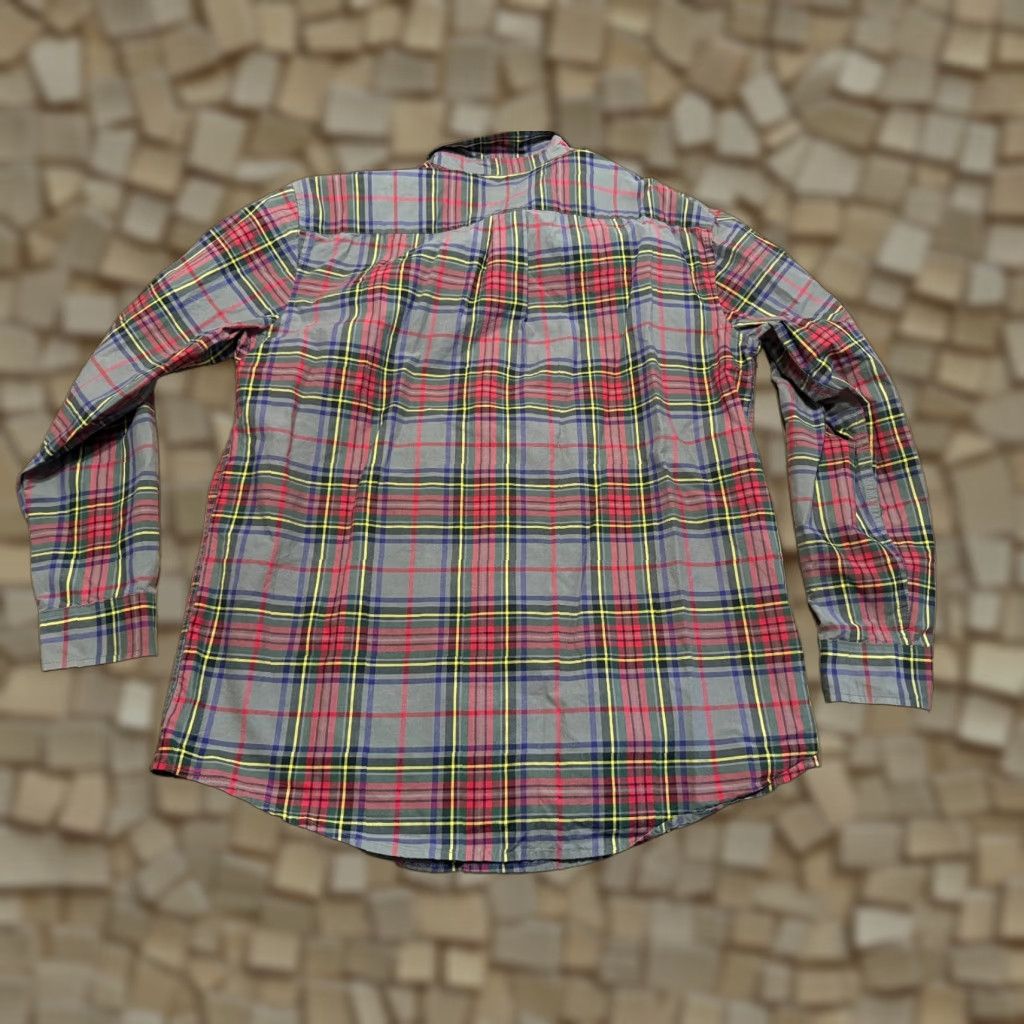 Vintage St. John's Bay Shirt Mens XL Red Blue Green Yellow Gray Button Up Classic Fit Plaid Long Sleeve Casual Size US XL / EU 56 / 4 - 1 Thumbnail
