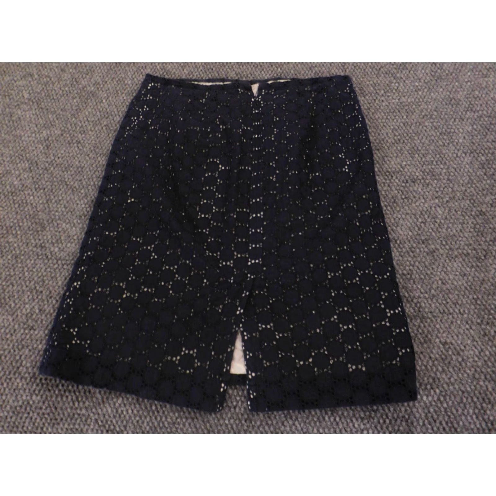 Loft LOFT Skirt A-Line Short Polka Dot Lined Zip Women 6 Blue Red Cotton Knit Pattern Polka Dot Casual Vintage No Size 28" / US 6 / IT 42 - 7 Thumbnail