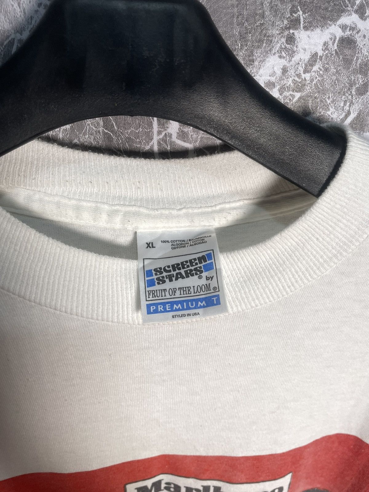 Other Marlboro OPEN SPACE F-1 LS WHITE SCREEN STARS XL Size US XL / EU 56 / 4 - 3 Thumbnail